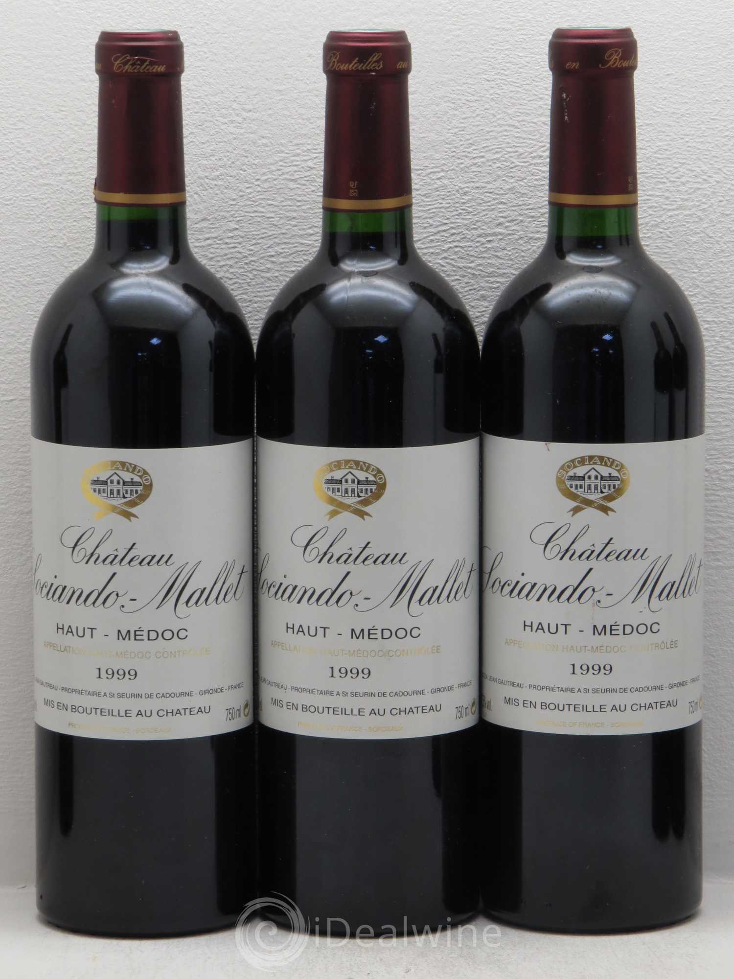 Château Sociando Mallet 1999 - Lot de 6 bouteilles - 1