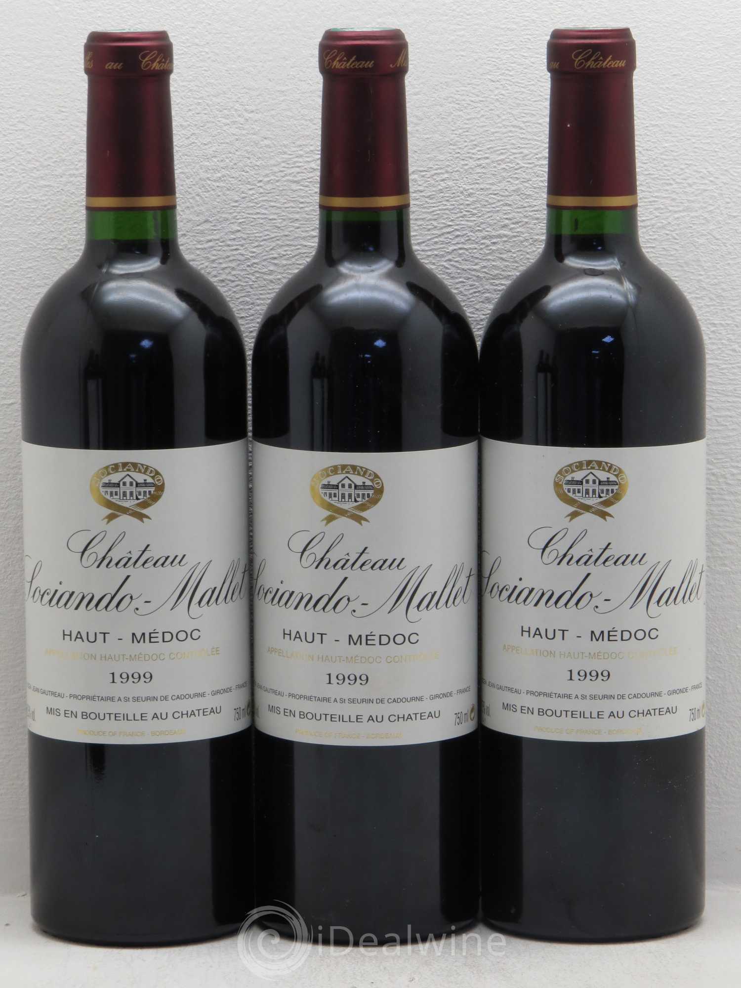 Château Sociando Mallet 1999 - Lot de 6 bouteilles - 2