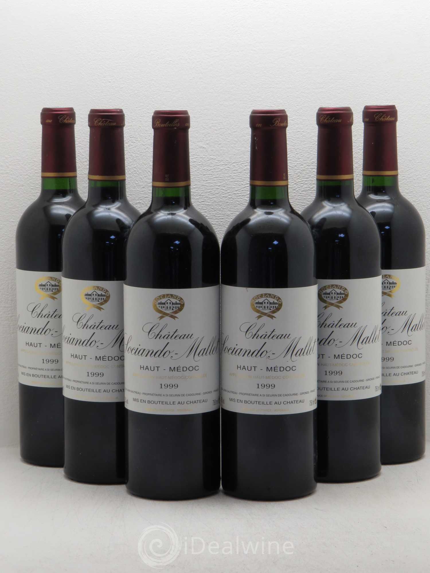 Château Sociando Mallet 1999 - Lot de 6 bouteilles - 0