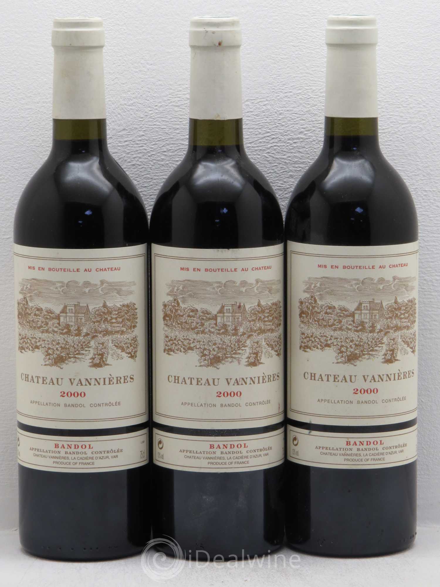 Bandol Chateau Vannieres 2000 - Posten von 3 Flaschen - 0