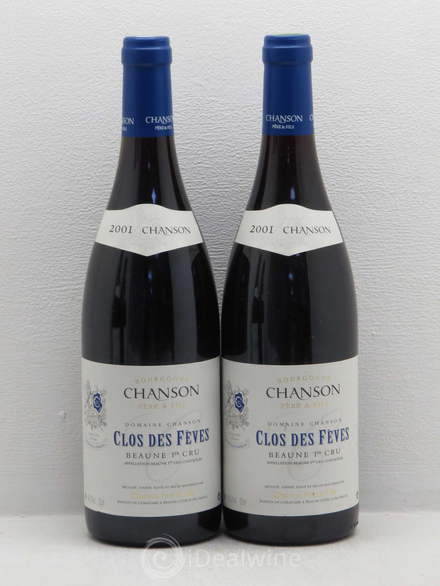 Beaune 1er Cru Clos Des Feves Domaine Chanson 2001 - Posten von 4 Flaschen - 2