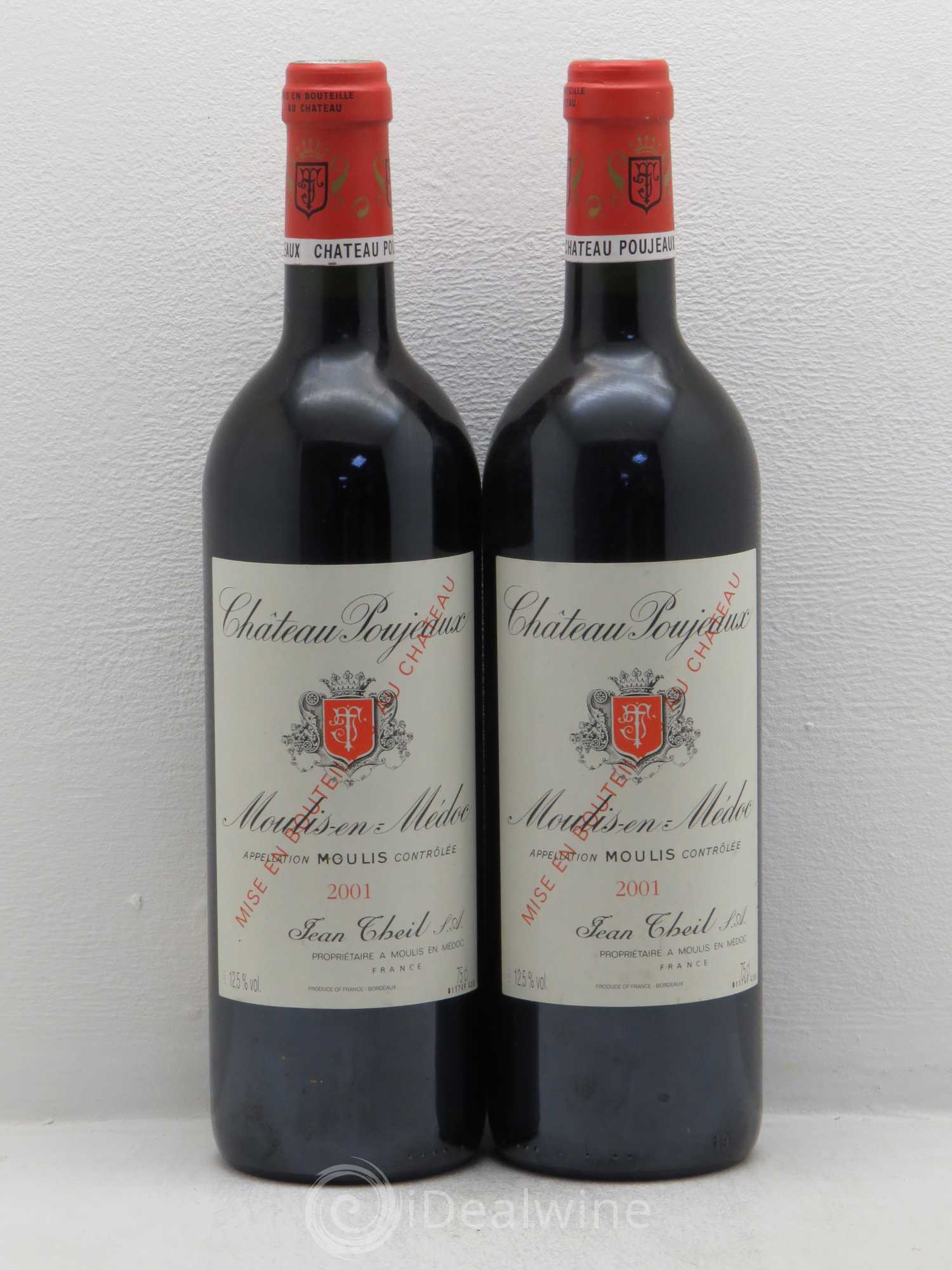 Château Poujeaux 2001 - Lot de 2 bouteilles - 0
