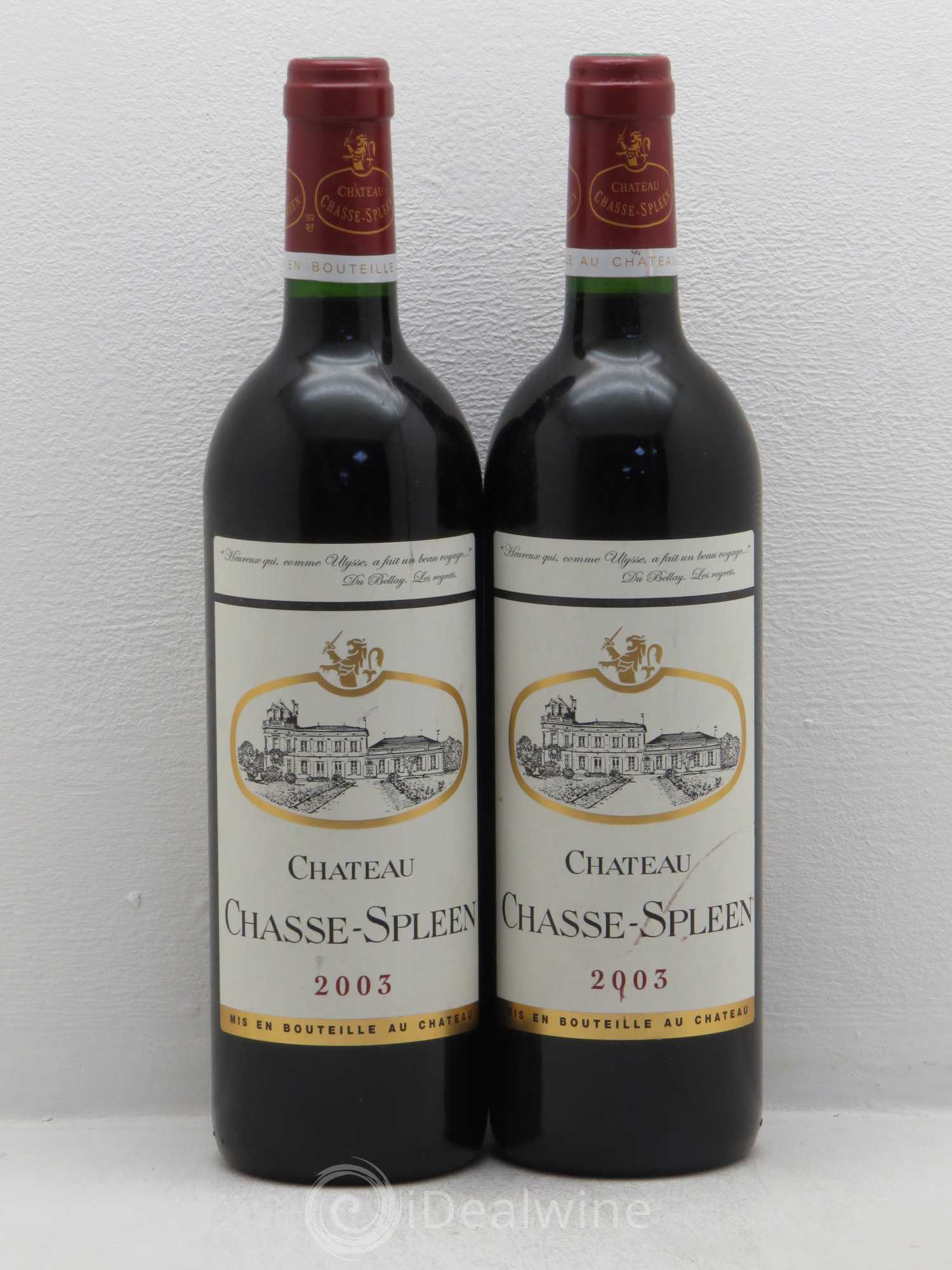 Château Chasse Spleen 2003 - Lot de 2 bouteilles - 0