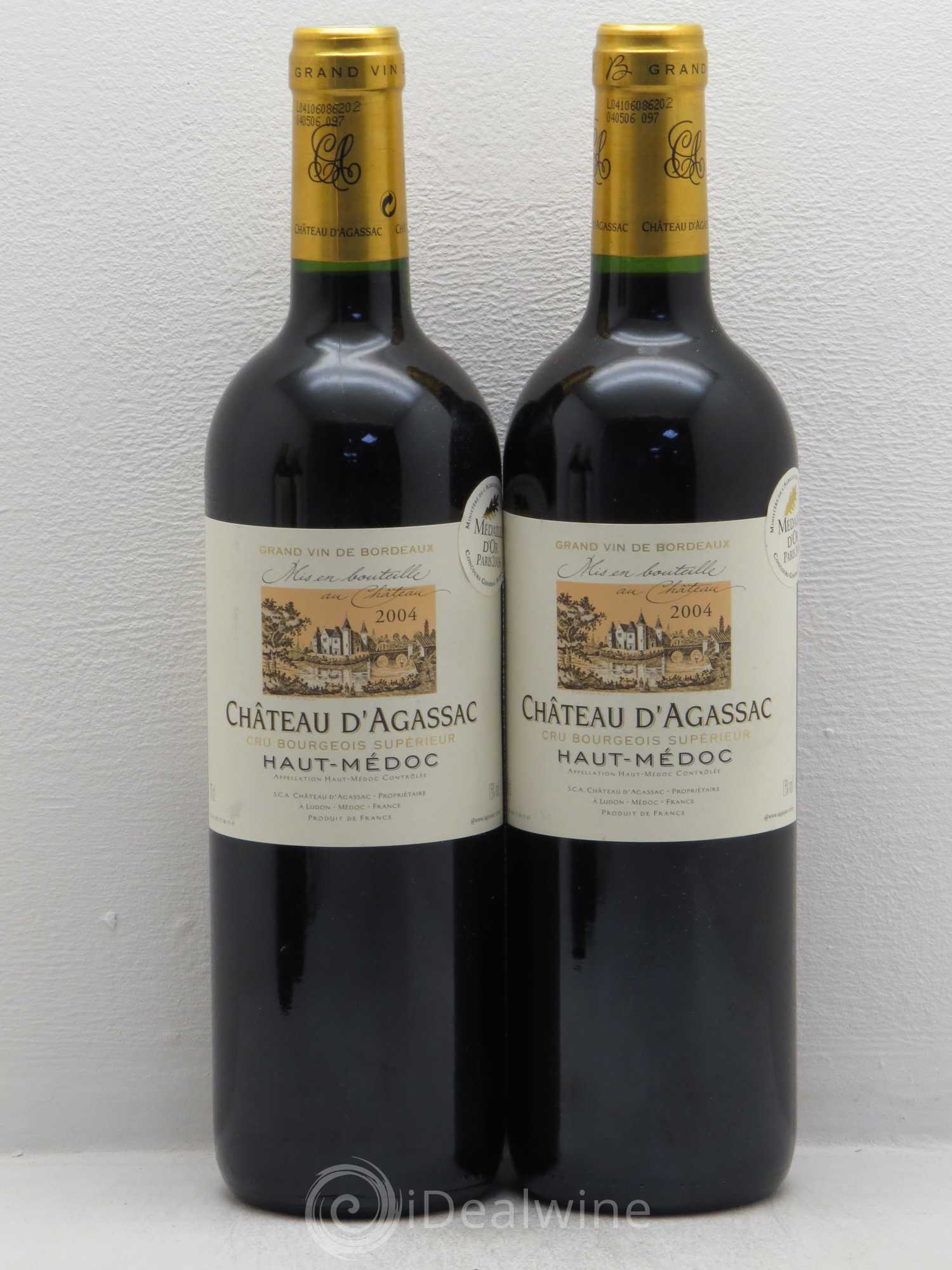 Château d' Agassac Cru Bourgeois 2004 - Lot de 4 bouteilles - 2