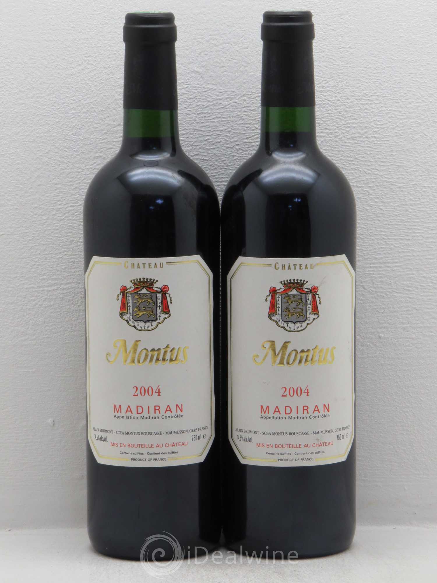 Madiran Château Montus Alain Brumont 2004 - Lot de 2 bouteilles - 0