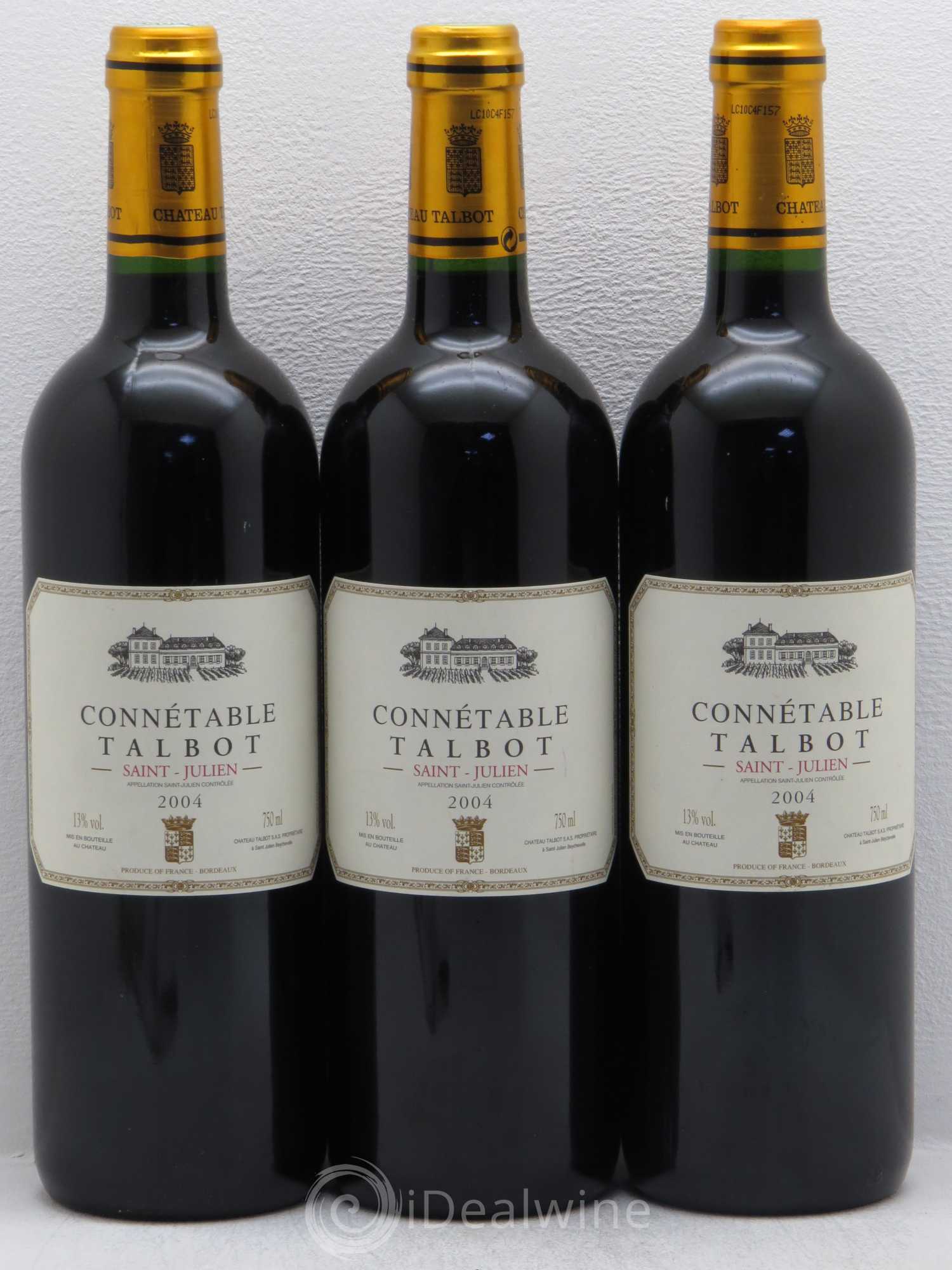 Connétable de Talbot Second Vin 2004 - Posten von 3 Flaschen - 0
