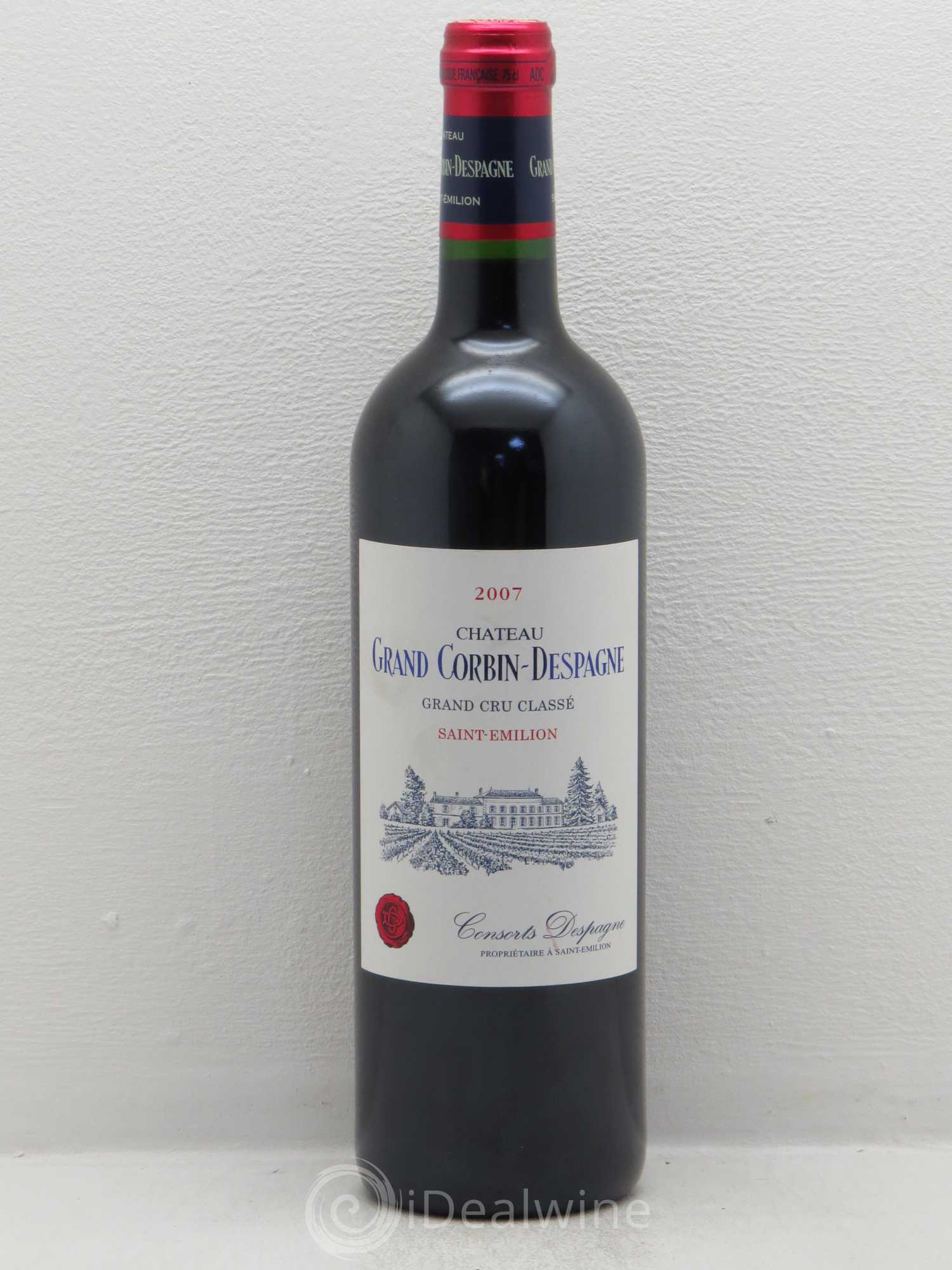 Château Grand Corbin Despagne Grand Cru Classé 2007 - Lot de 1 bouteille - 0