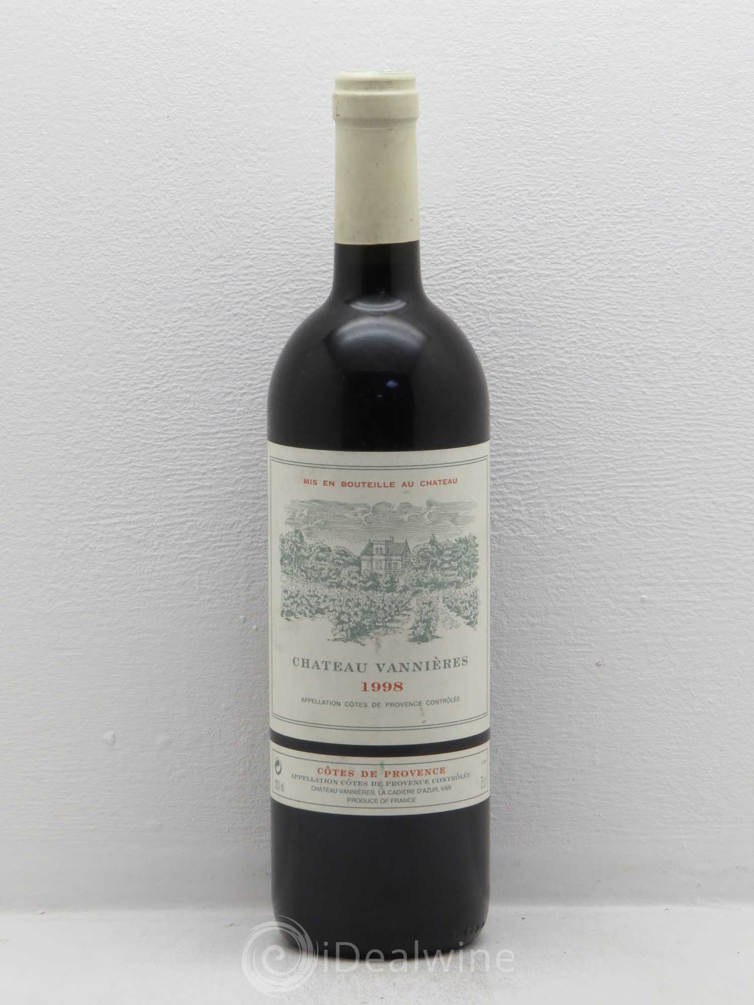 Côtes de Provence Château Vannières 1998 - Posten von 1 Flasche - 0