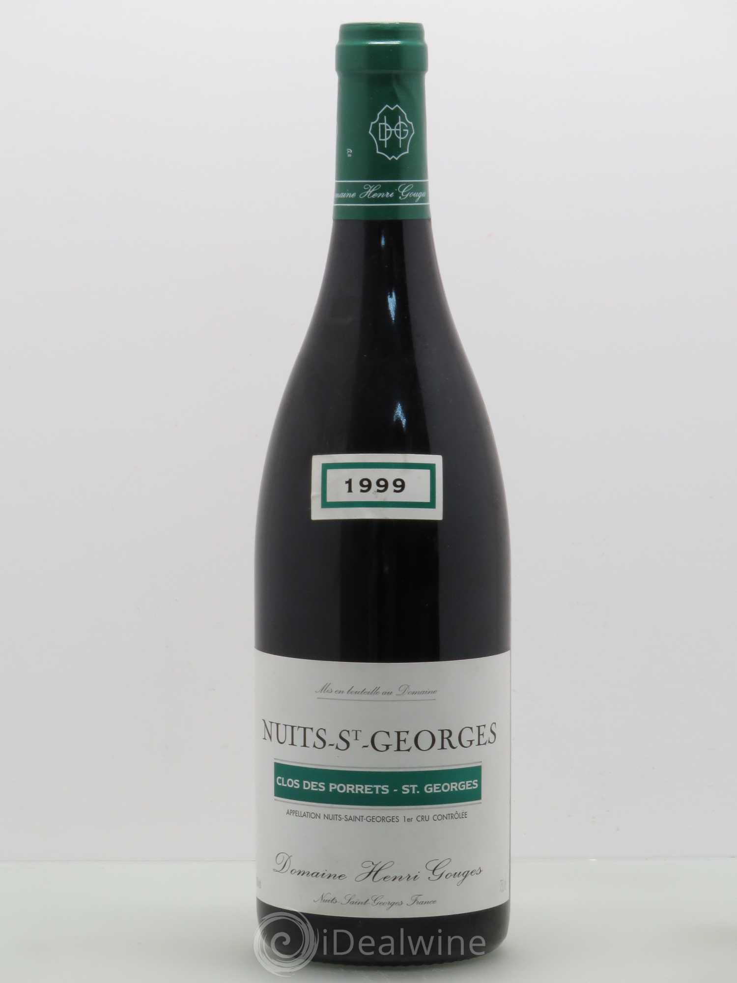 Nuits-Saint-Georges 1er Cru Clos des Porrets St Georges Henri Gouges 1999 - Lot de 1 bouteille - 0