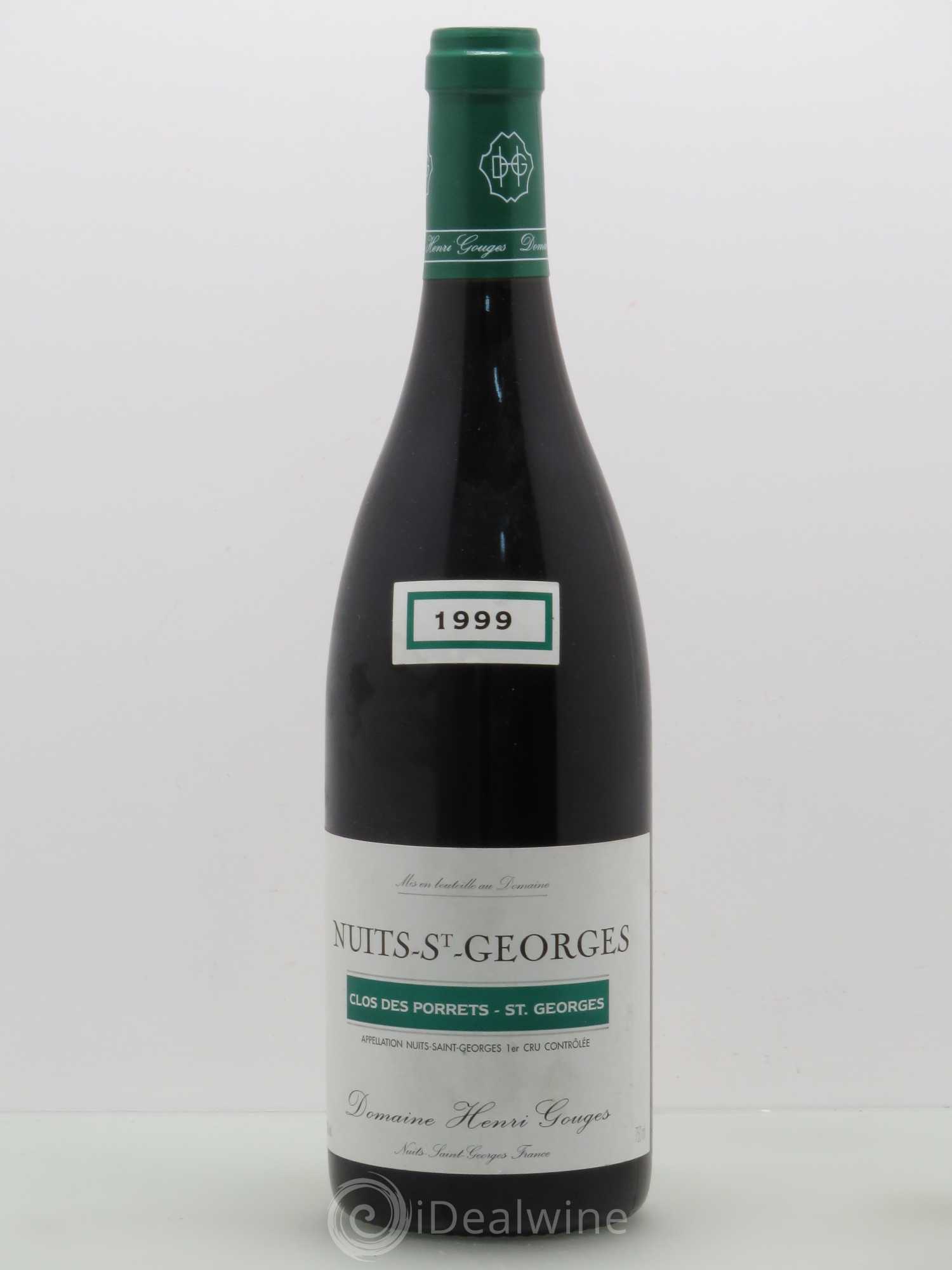 Nuits-Saint-Georges 1er Cru Clos des Porrets St Georges Henri Gouges 1999 - Lot de 1 bouteille - 0