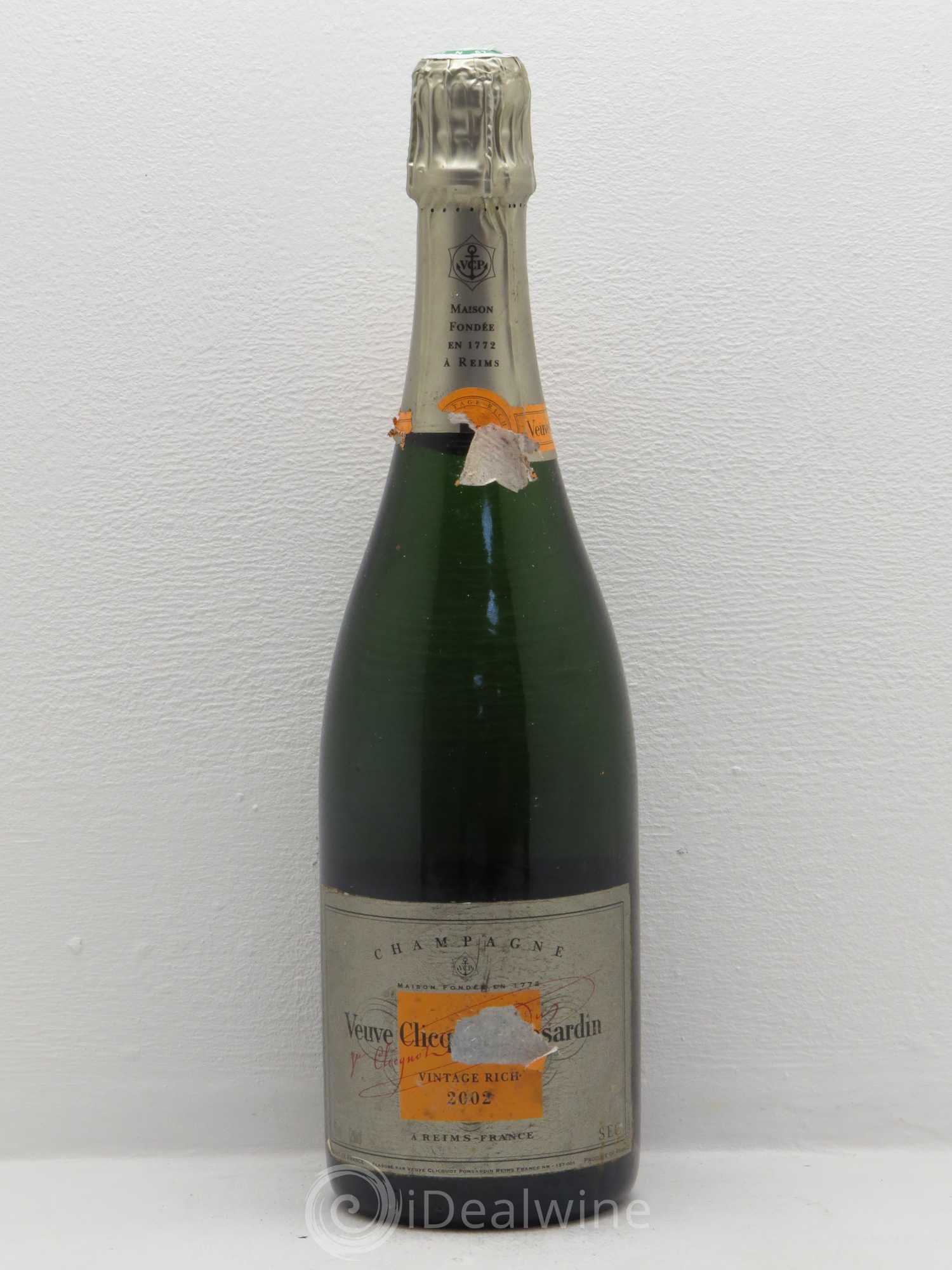 Champagne Veuve Clicquot Vintage Rich 2002 - Posten von 1 Flasche - 0
