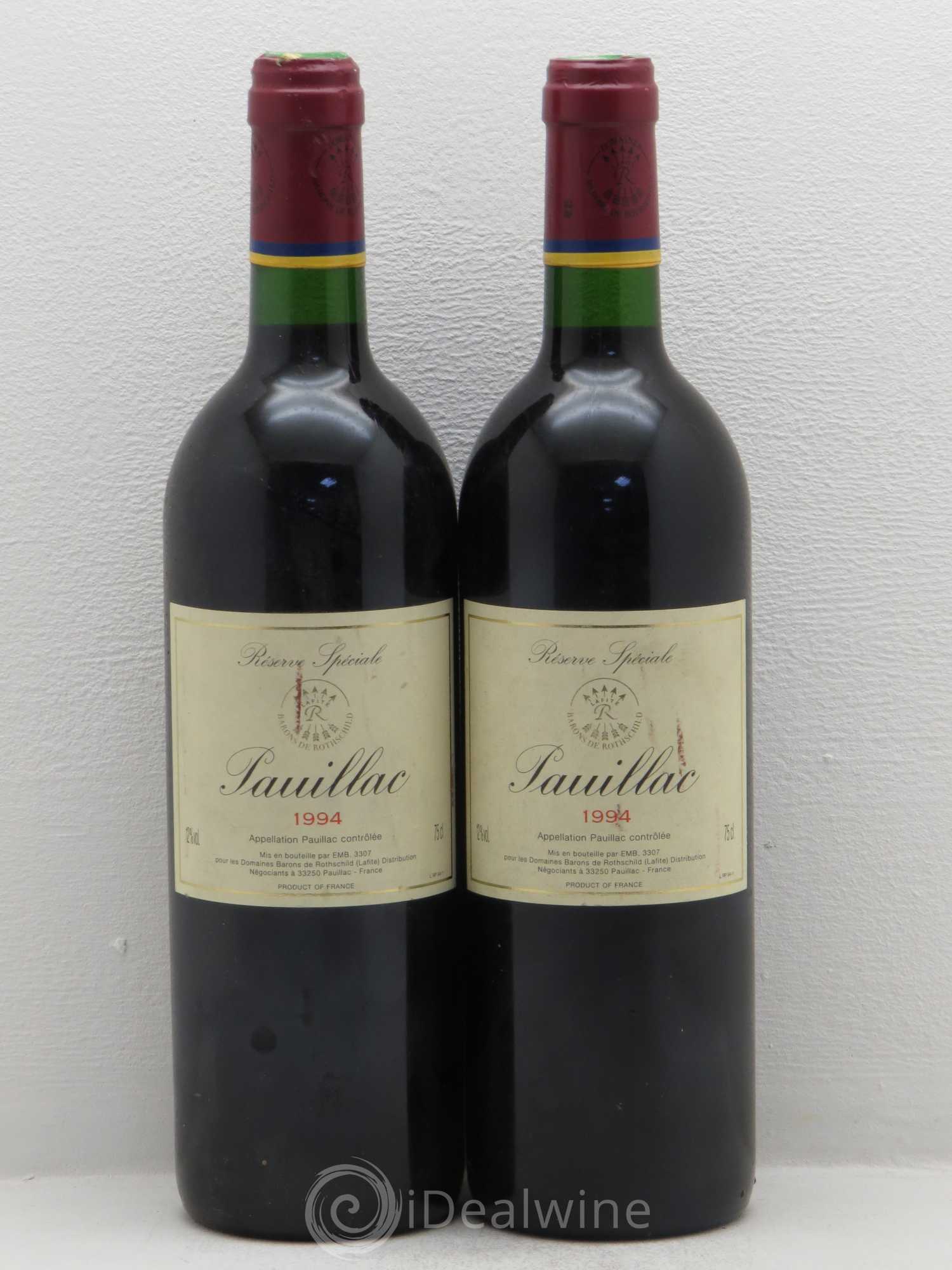 Pauillac Réserve Spéciale 1994 - Lot de 2 bouteilles - 0
