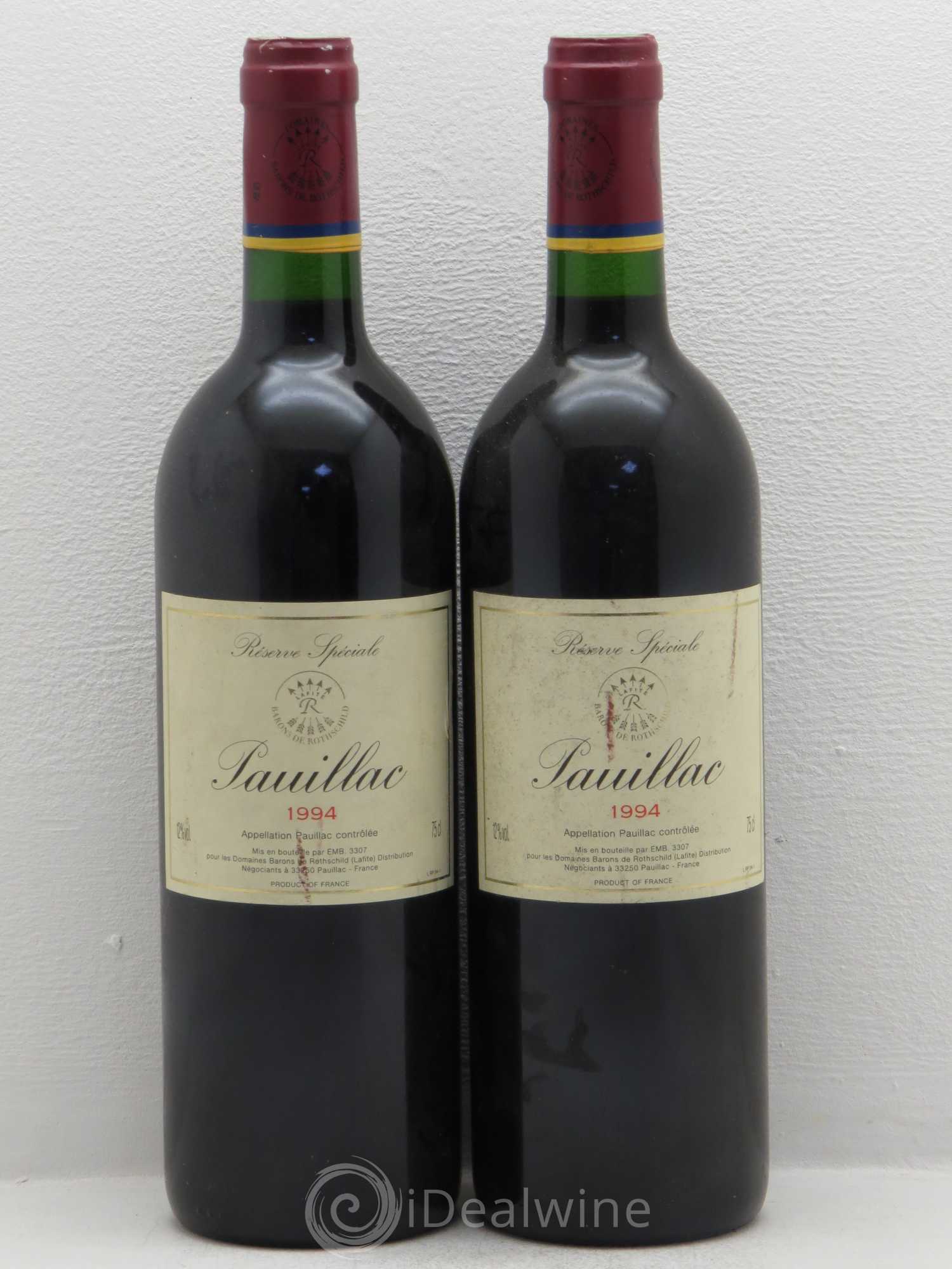 Pauillac Réserve Spéciale 1994 - Lot de 2 bouteilles - 0