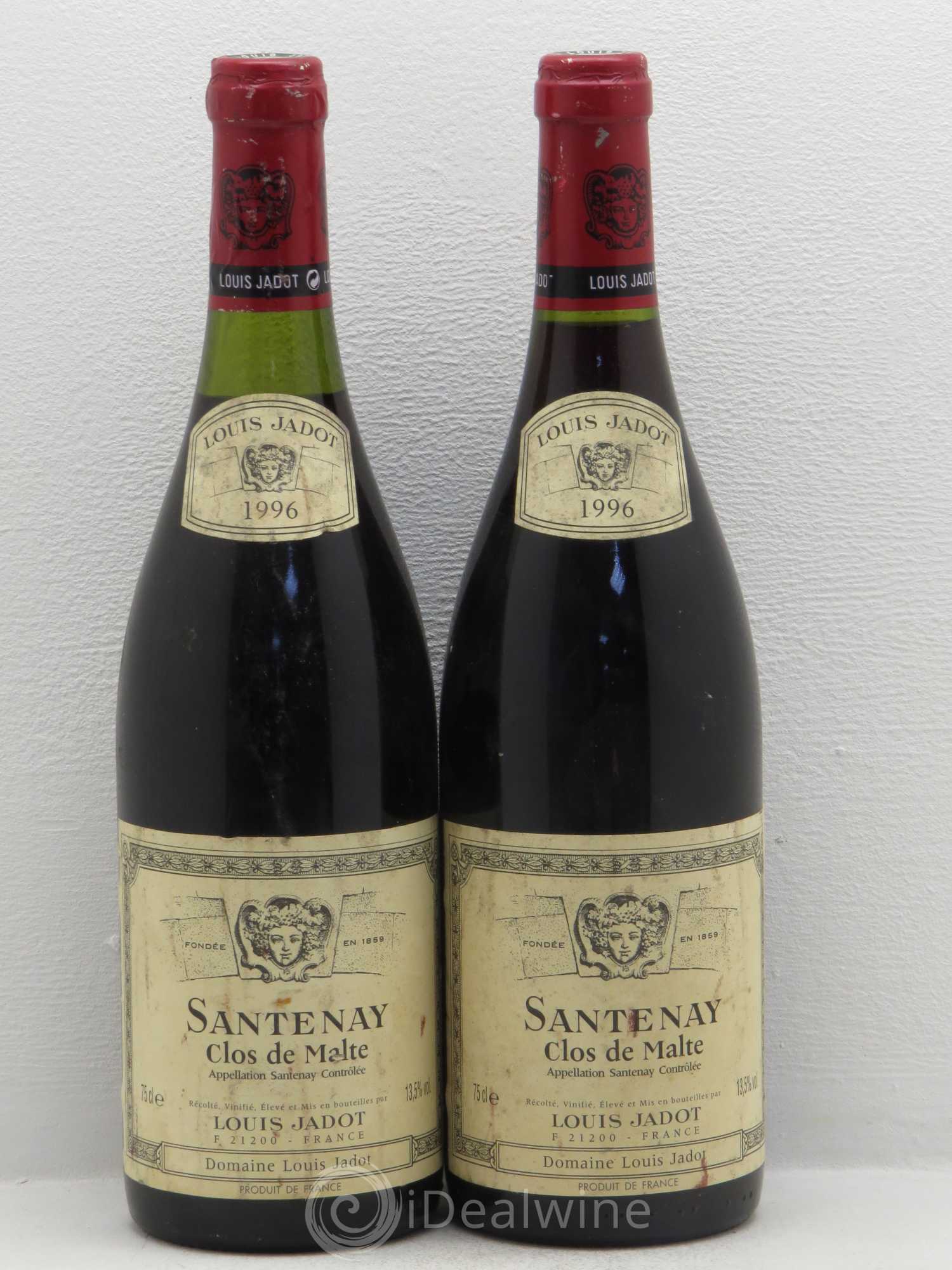 Santenay Clos de Malte Maison Louis Jadot 1996 - Lot de 2 bouteilles - 0