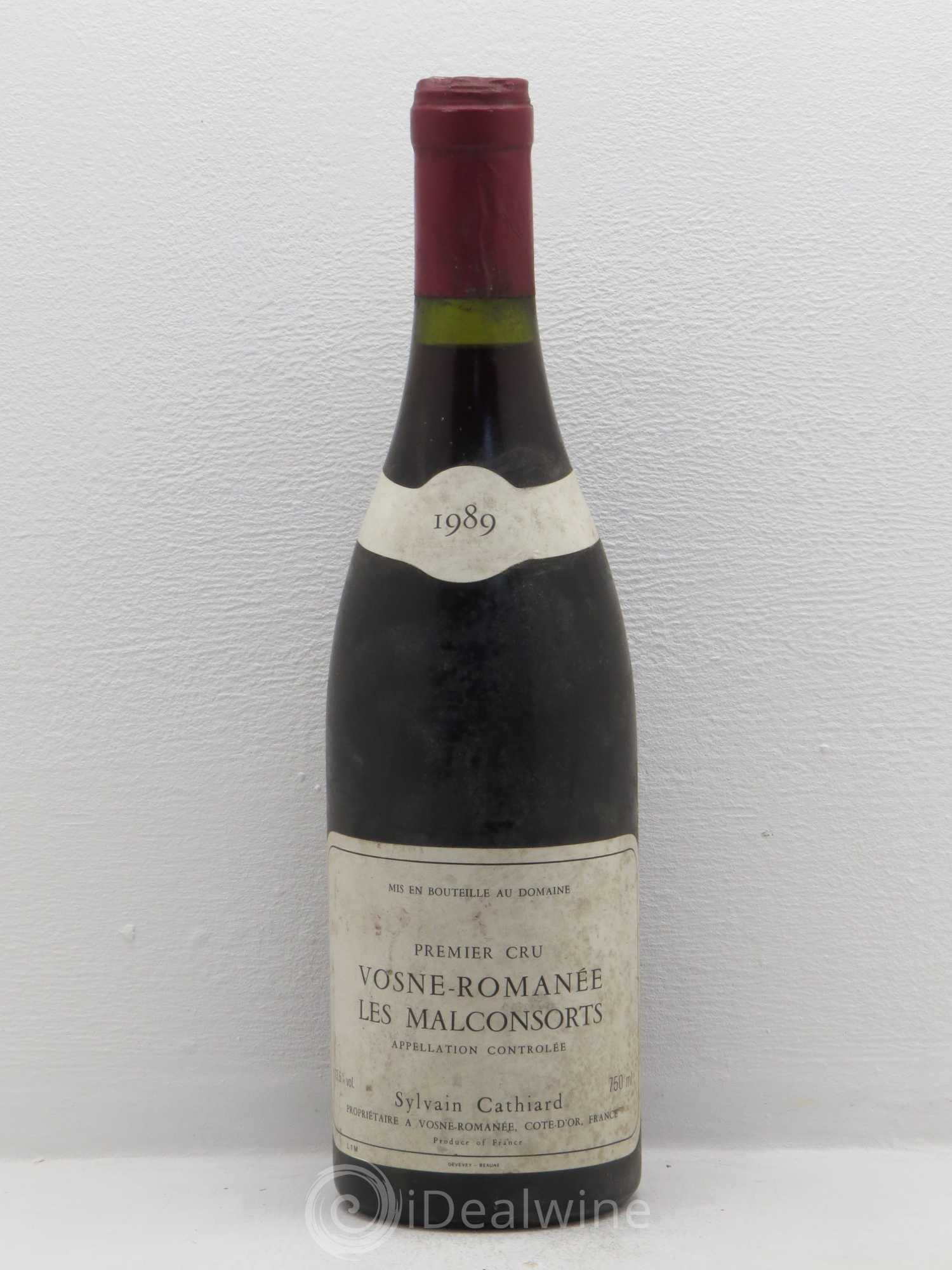 Vosne-Romanée 1er Cru Aux Malconsorts Sylvain Cathiard & Fils 1989 - Lot de 1 bouteille - 0