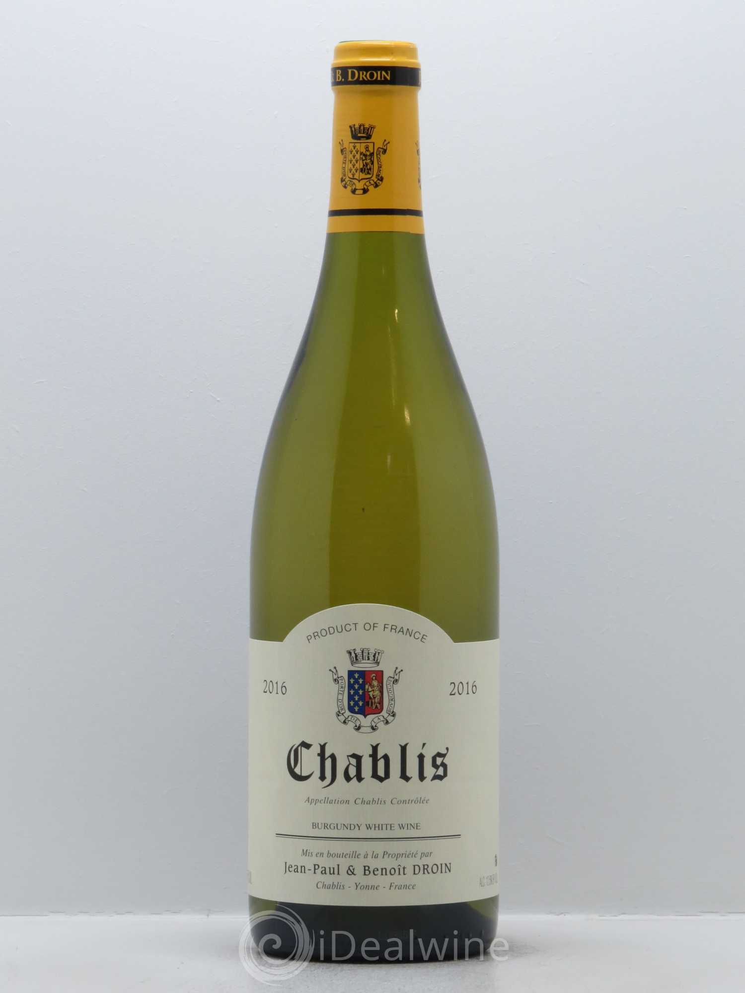 Chablis Jean-Paul & Benoît Droin (Domaine) 2016 - Lot de 1 bouteille - 0