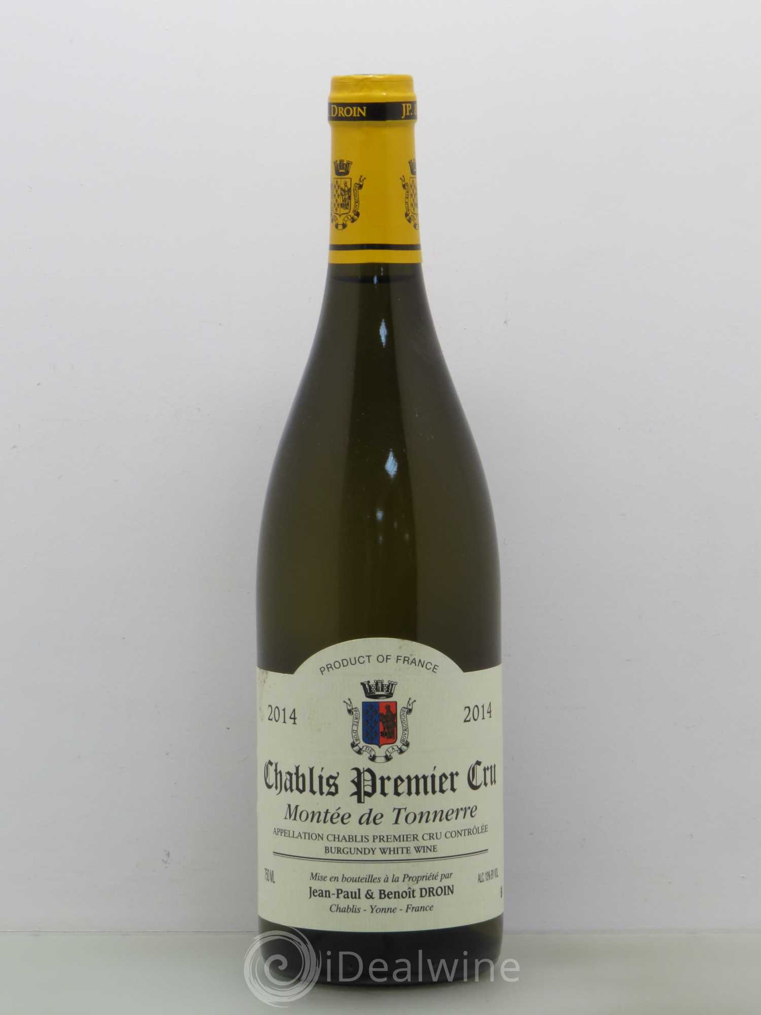 Chablis 1er Cru Montée de Tonnerre Jean-Paul & Benoît Droin (Domaine) 2014 - Posten von 1 Flasche - 0