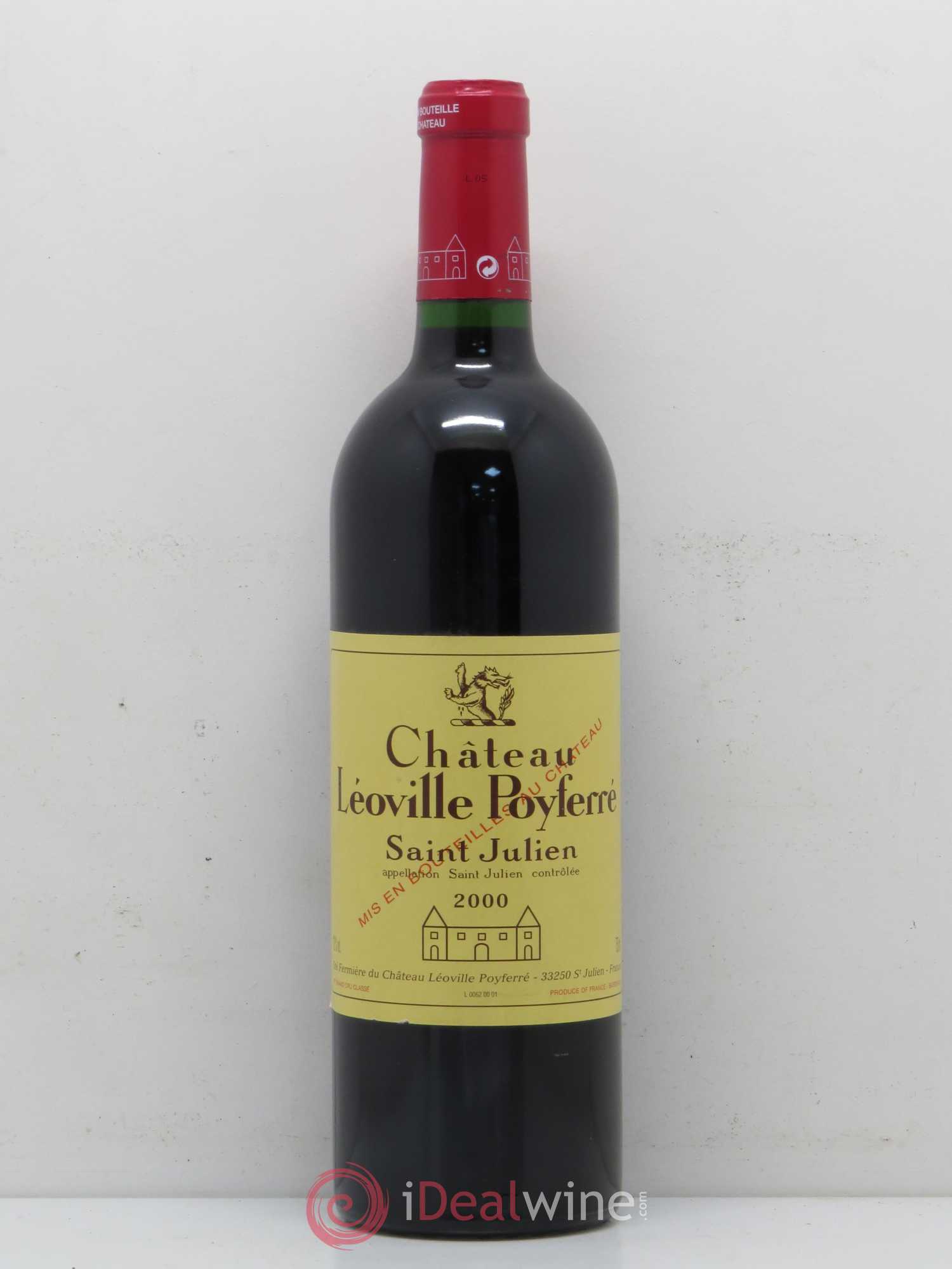Château Léoville Poyferré 2ème Grand Cru Classé 2000 - Lot de 1 bouteille - 0