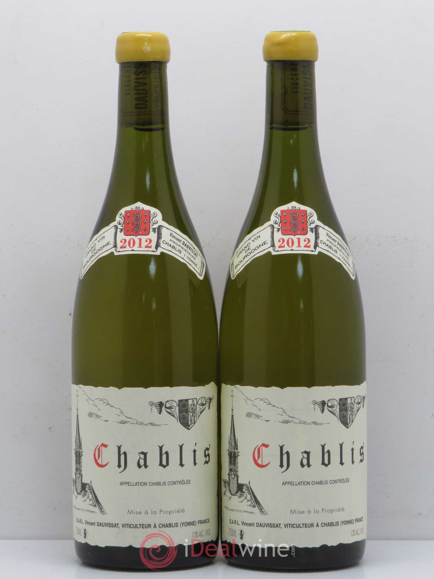 Chablis Vincent Dauvissat (Domaine) 2012 - Lot de 2 bouteilles - 0