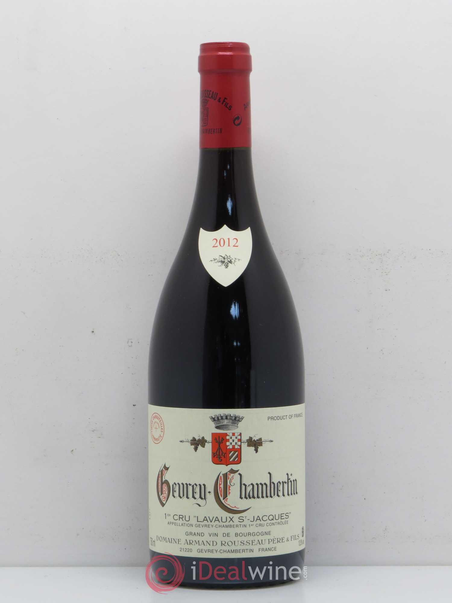 Gevrey-Chambertin 1er Cru Lavaux Saint Jacques Armand Rousseau (Domaine) 2012 - Lot de 1 bouteille - 0