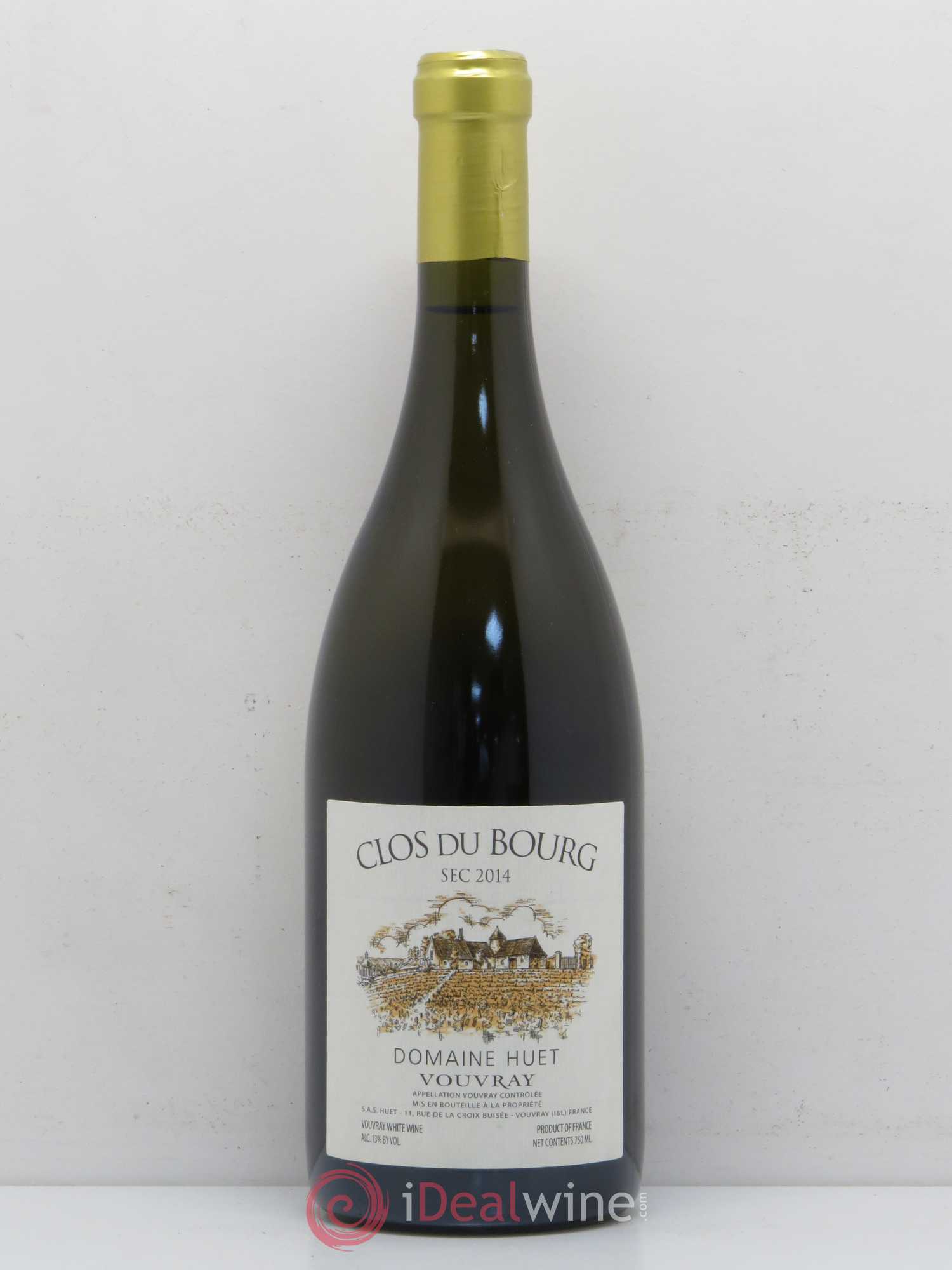 Vouvray Clos du Bourg Sec Domaine Huet 2014 - Lot de 1 bouteille - 0