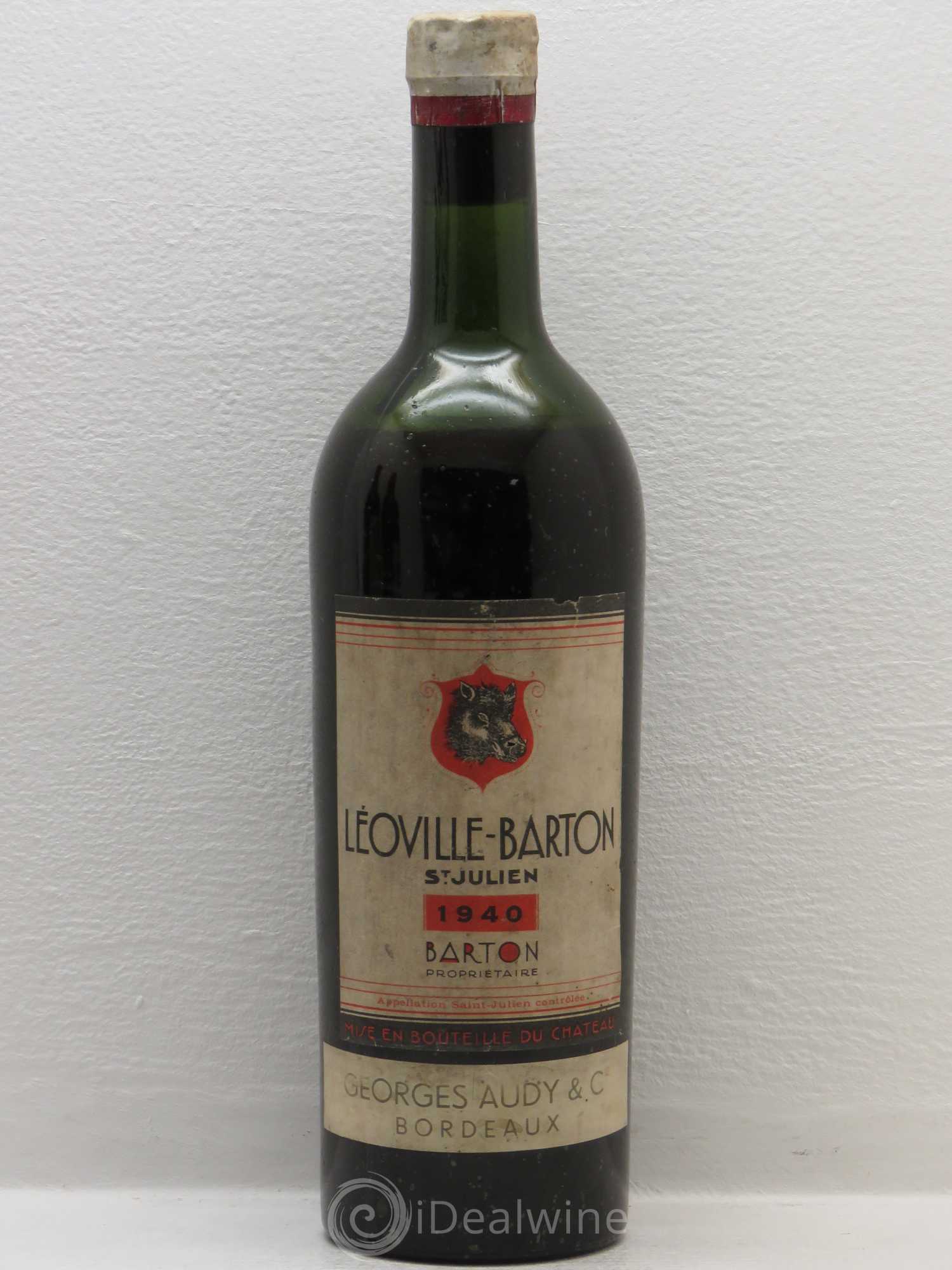 Château Léoville Barton 2ème Grand Cru Classé (sans prix de reserve) 1940 - Lot de 1 bouteille - 0