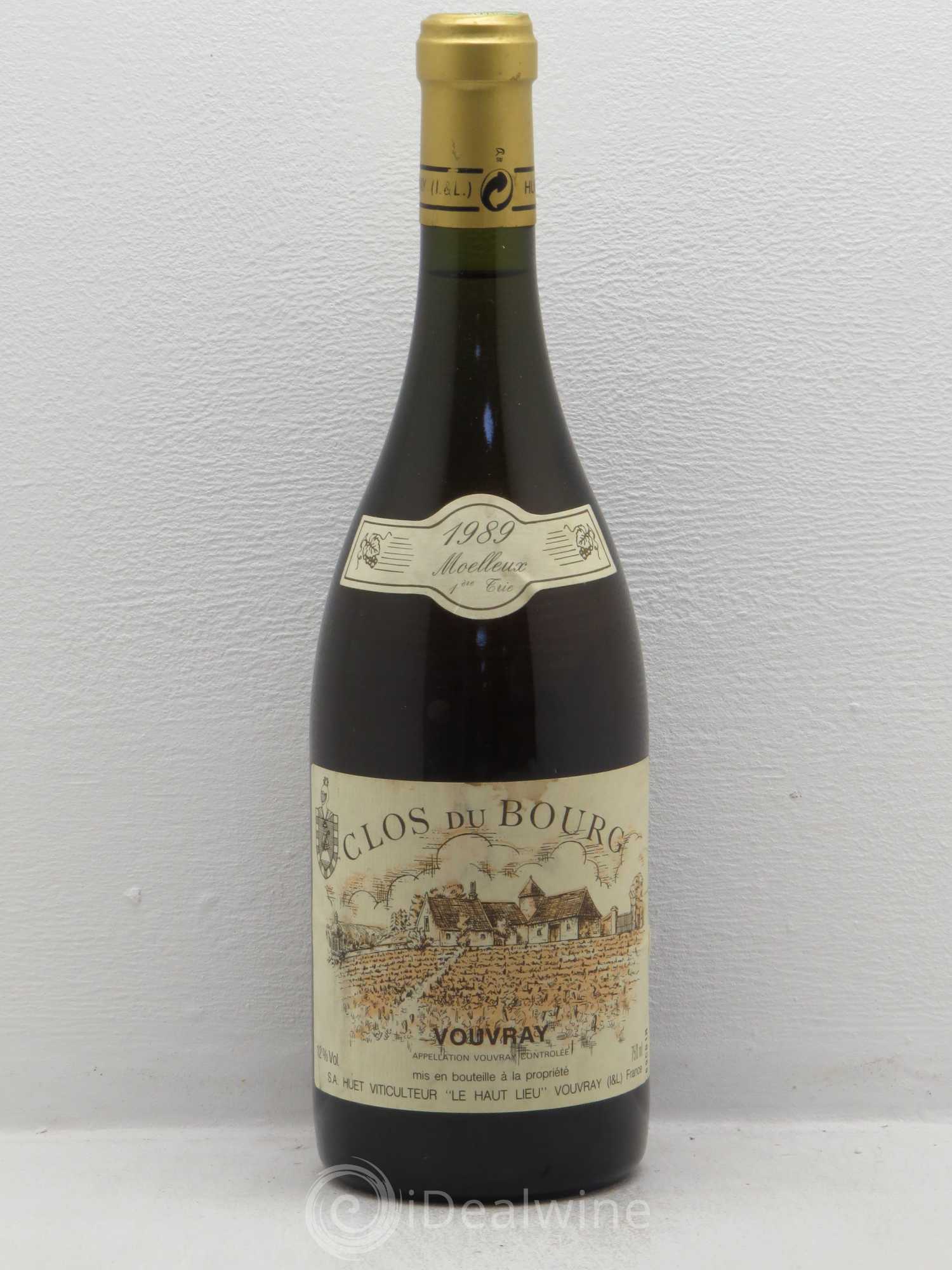 Vouvray Clos du Bourg Moelleux 1ère trie Domaine Huet 1989 - Lotto di 1 bottiglia - 0