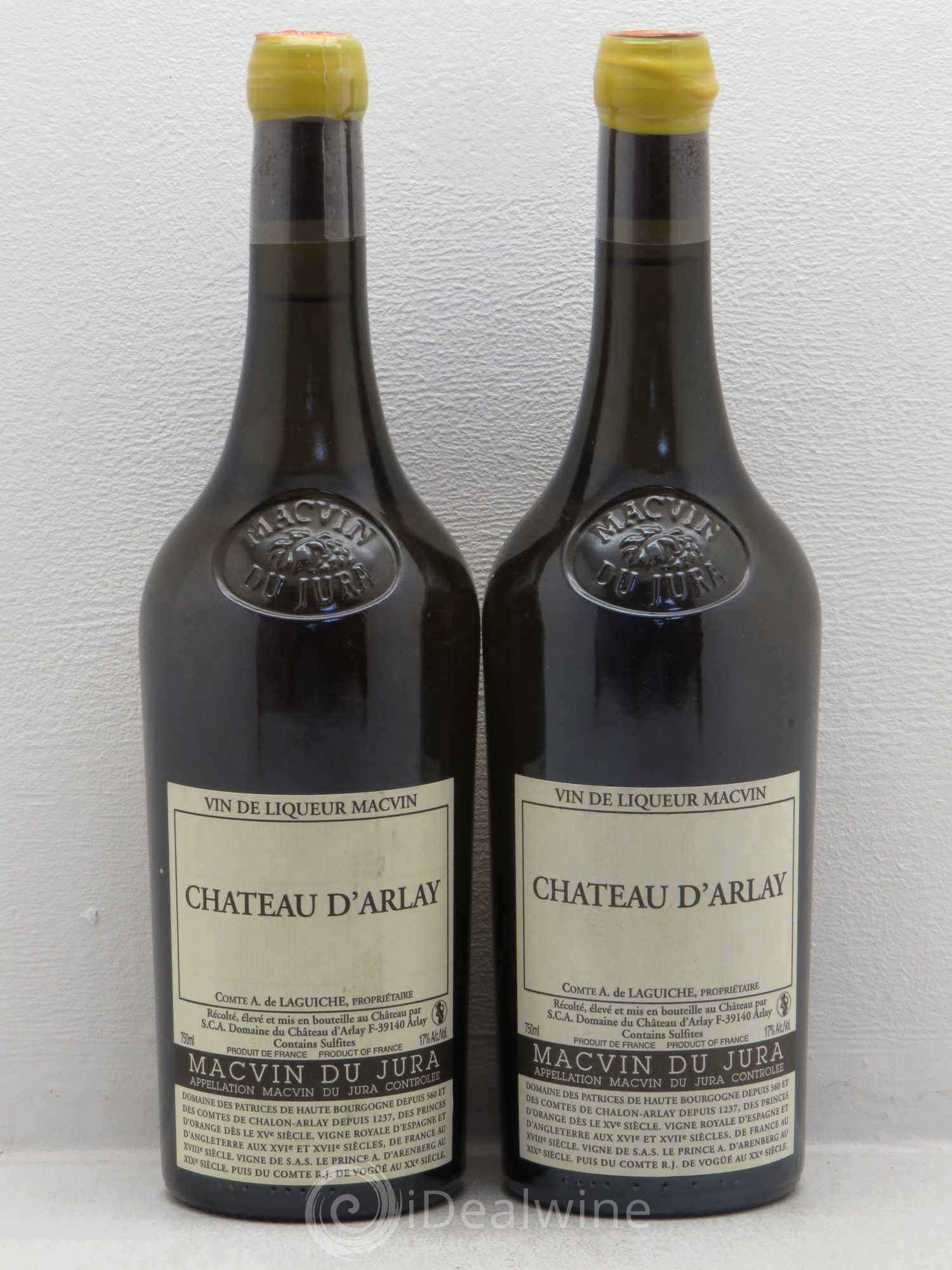 Côtes du Jura Chateau d'Arlay vin de liqueur Macvin du jura - Posten von 2 Flaschen - 0