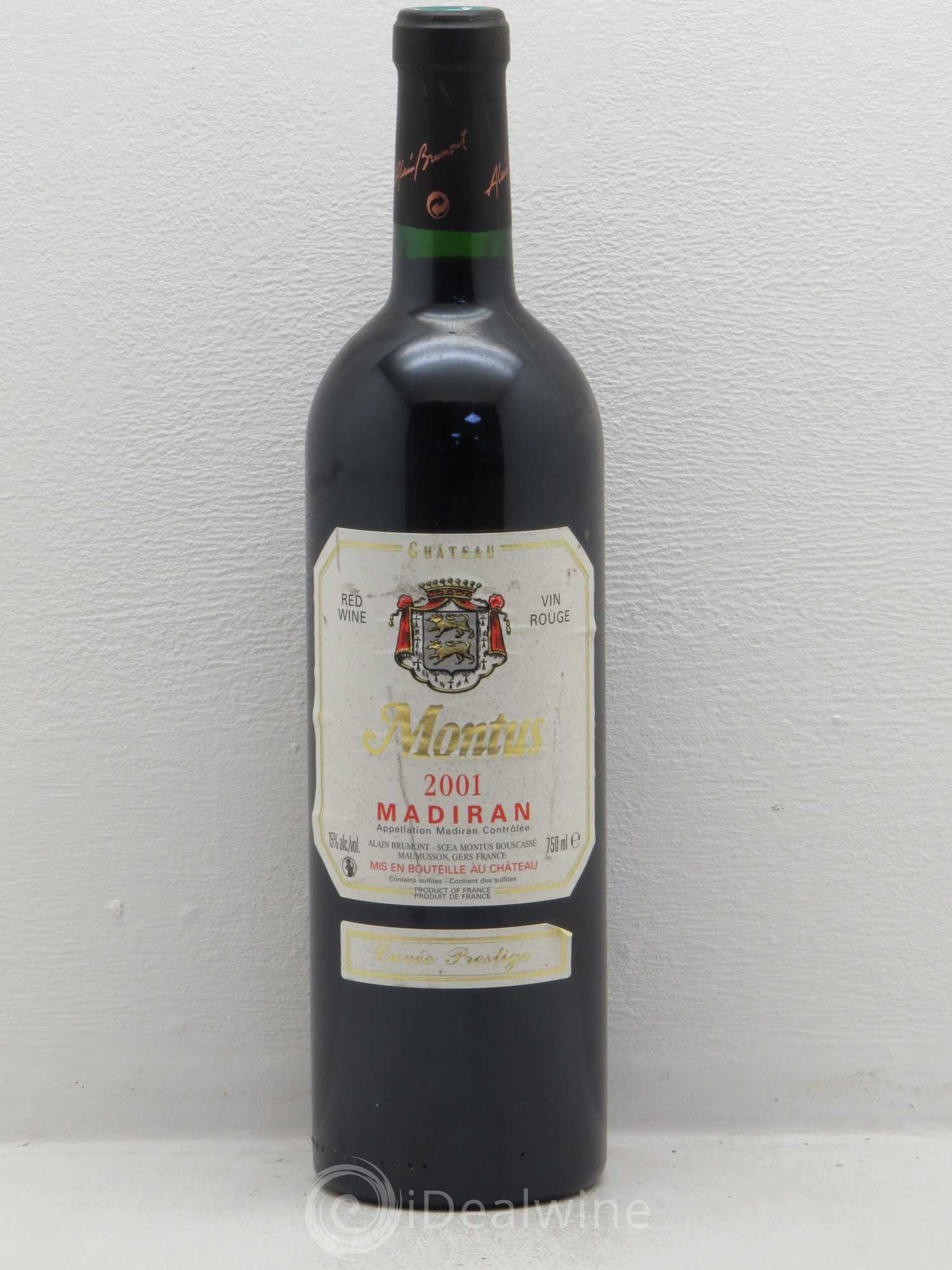 Madiran Château Montus-Prestige Alain Brumont 2001 - Lot de 1 bouteille - 0