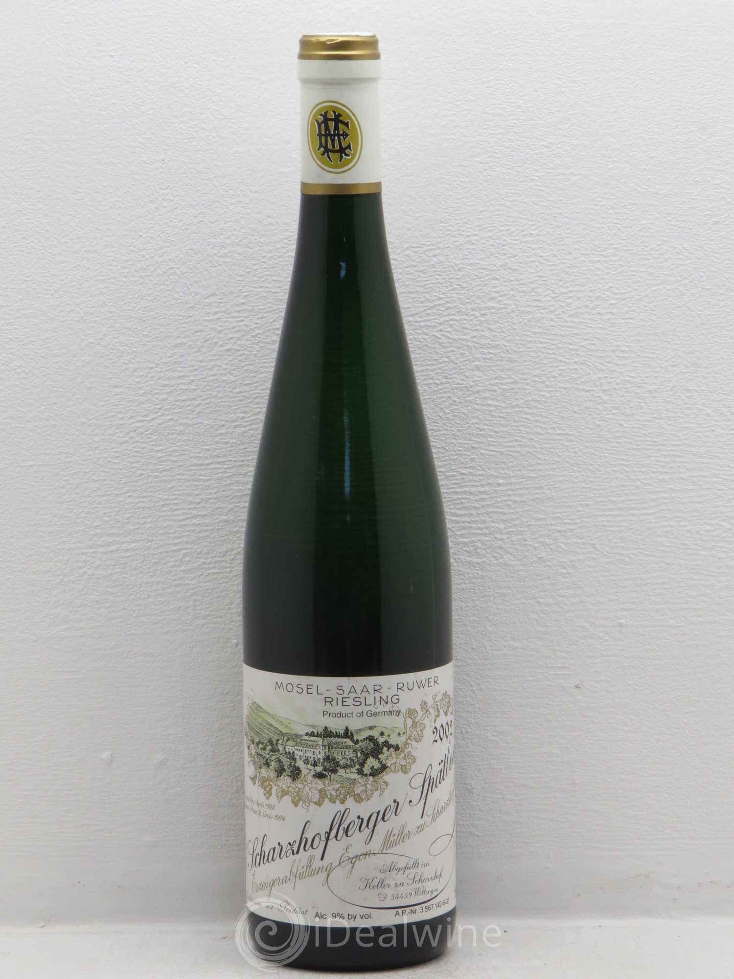 Riesling Scharzhofberger Spatlese Egon Muller 2002 - Posten von 1 Flasche - 0