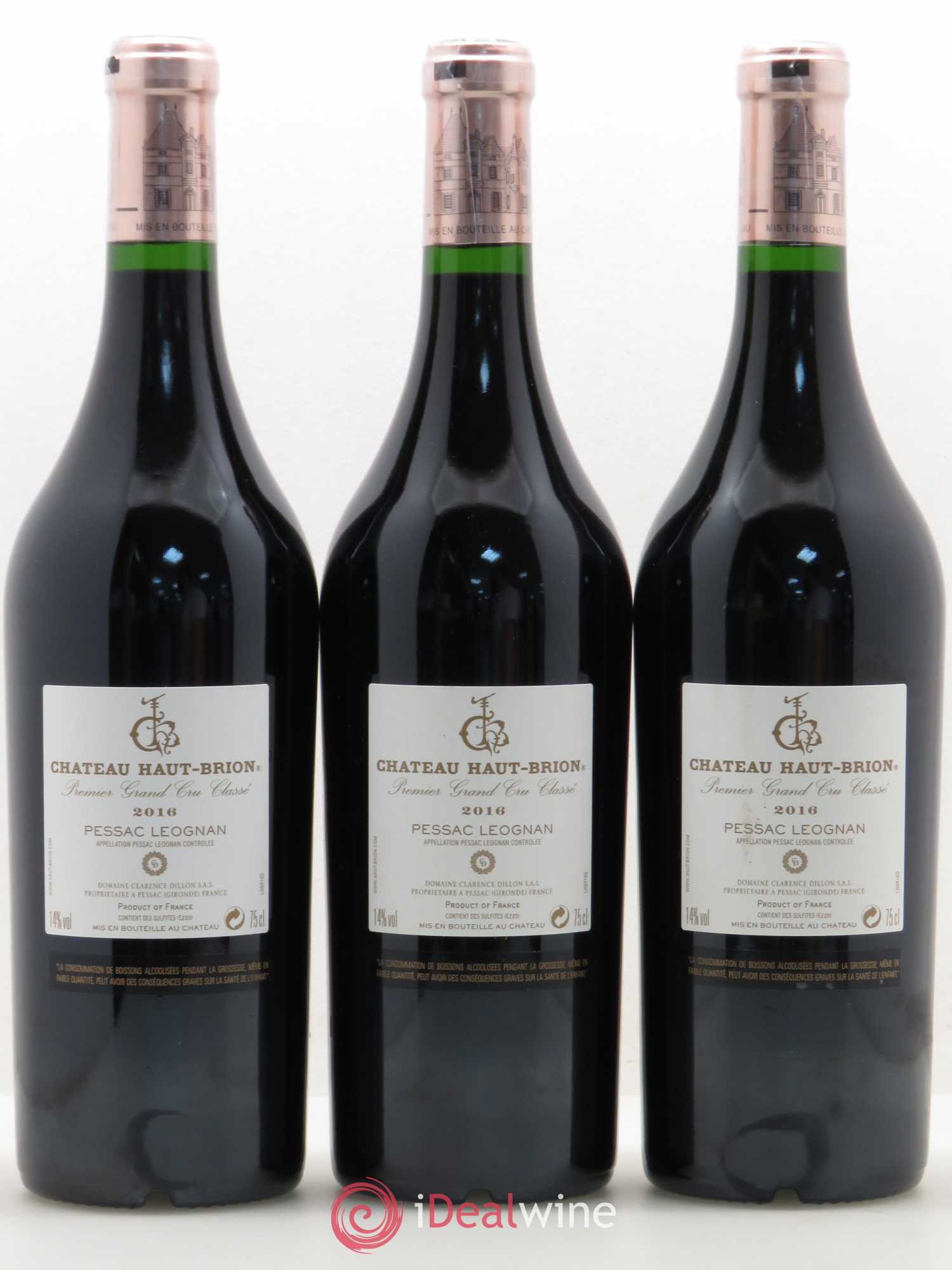 Château Haut Brion 1er Grand Cru Classé 2016 - Lot de 3 bouteilles - 1
