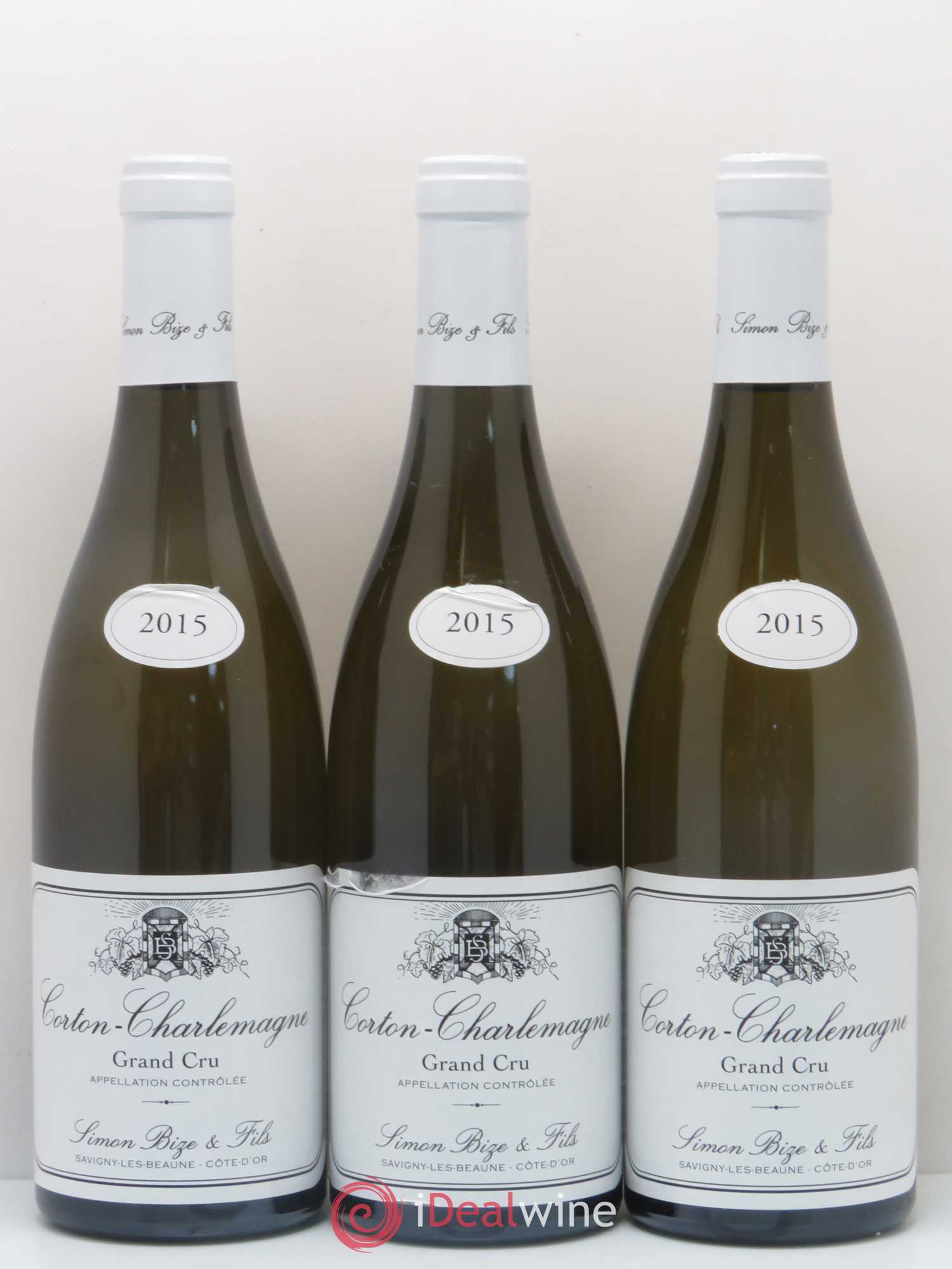 Corton-Charlemagne Grand Cru Domaine Simon Bize 2015 - Lot de 3 bouteilles - 0