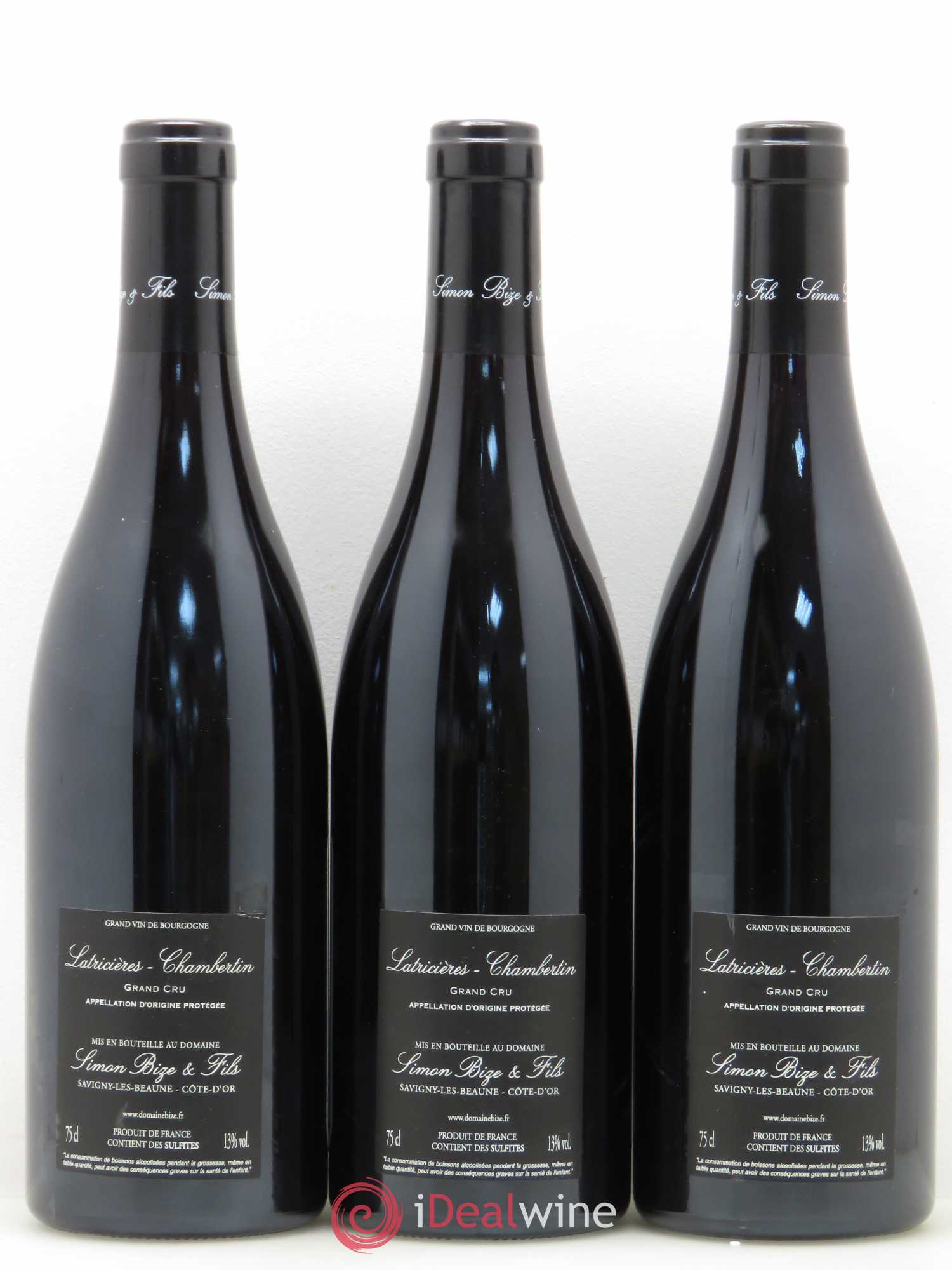 Latricières-Chambertin Grand Cru Domaine Simon Bize et Fils 2016 - Lot de 3 bouteilles - 1