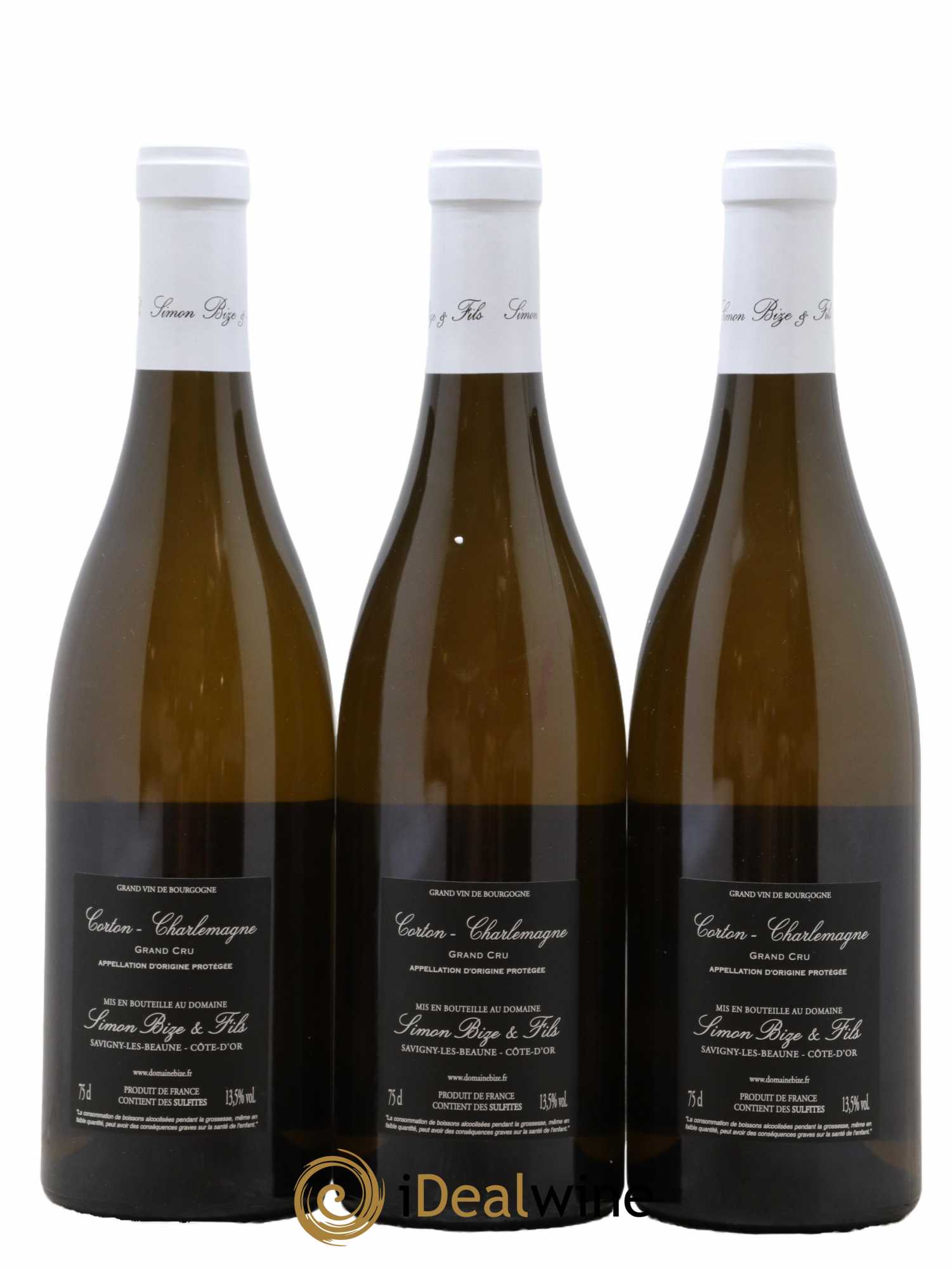 Corton-Charlemagne Grand Cru Simon Bize & Fils 2019 - Lot de 3 bouteilles - 1