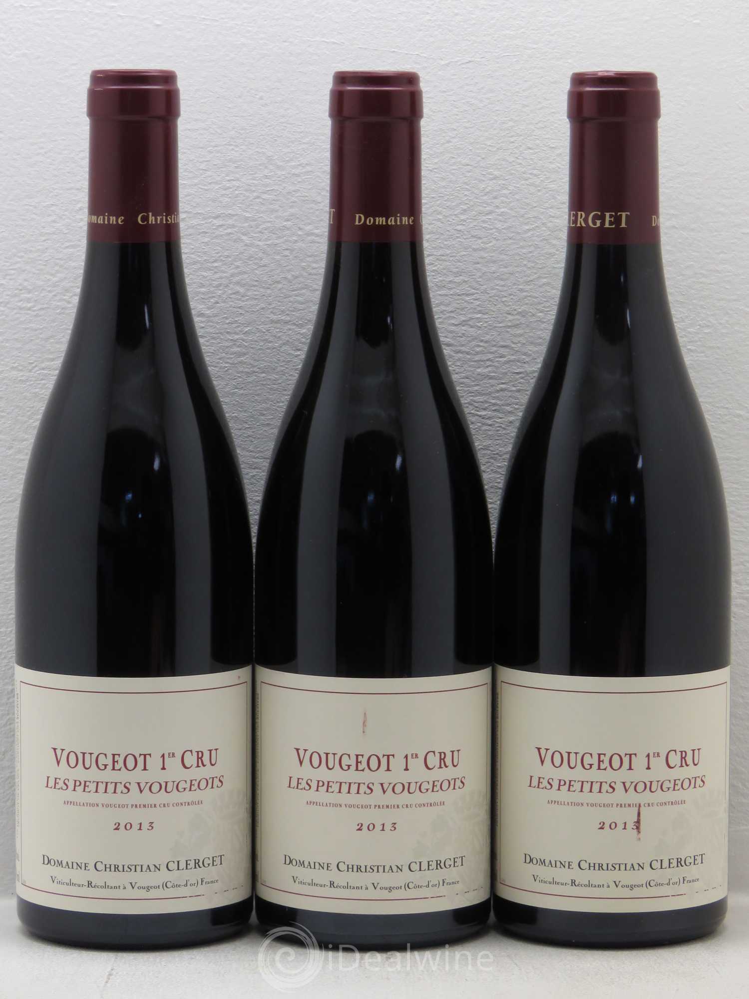 Vougeot 1er Cru Les Petits Vougeot Christian Clerget 2013 - Lot de 3 bouteilles - 0