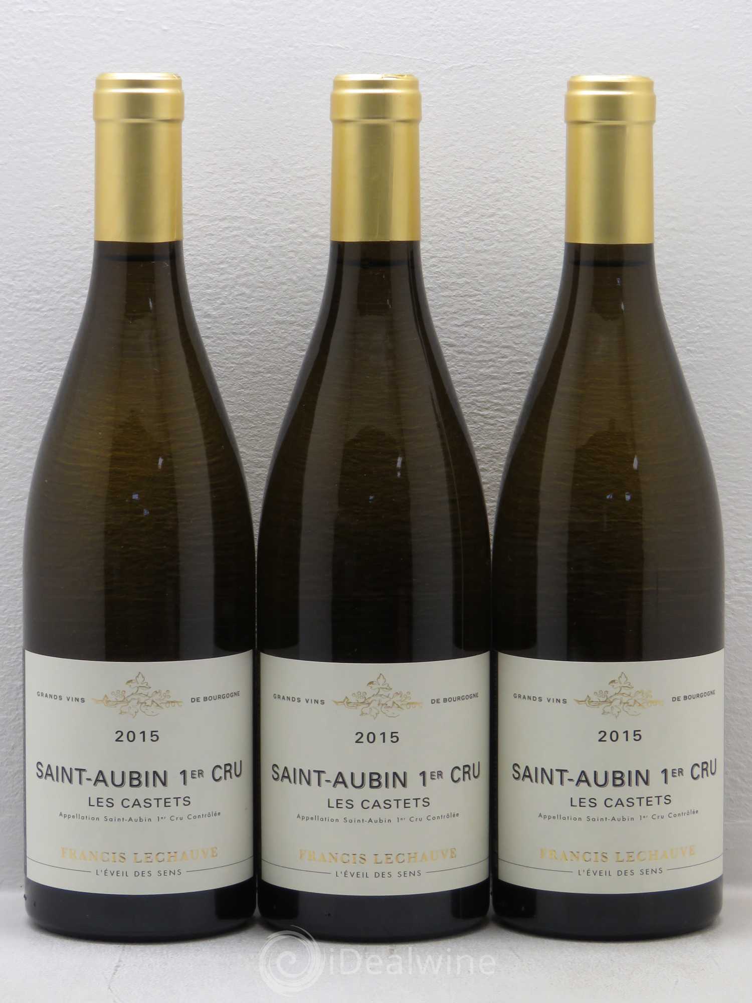 Saint-Aubin 1er Cru Les Castets Domaine Francis Lechauve 2015 - Posten von 3 Flaschen - 0