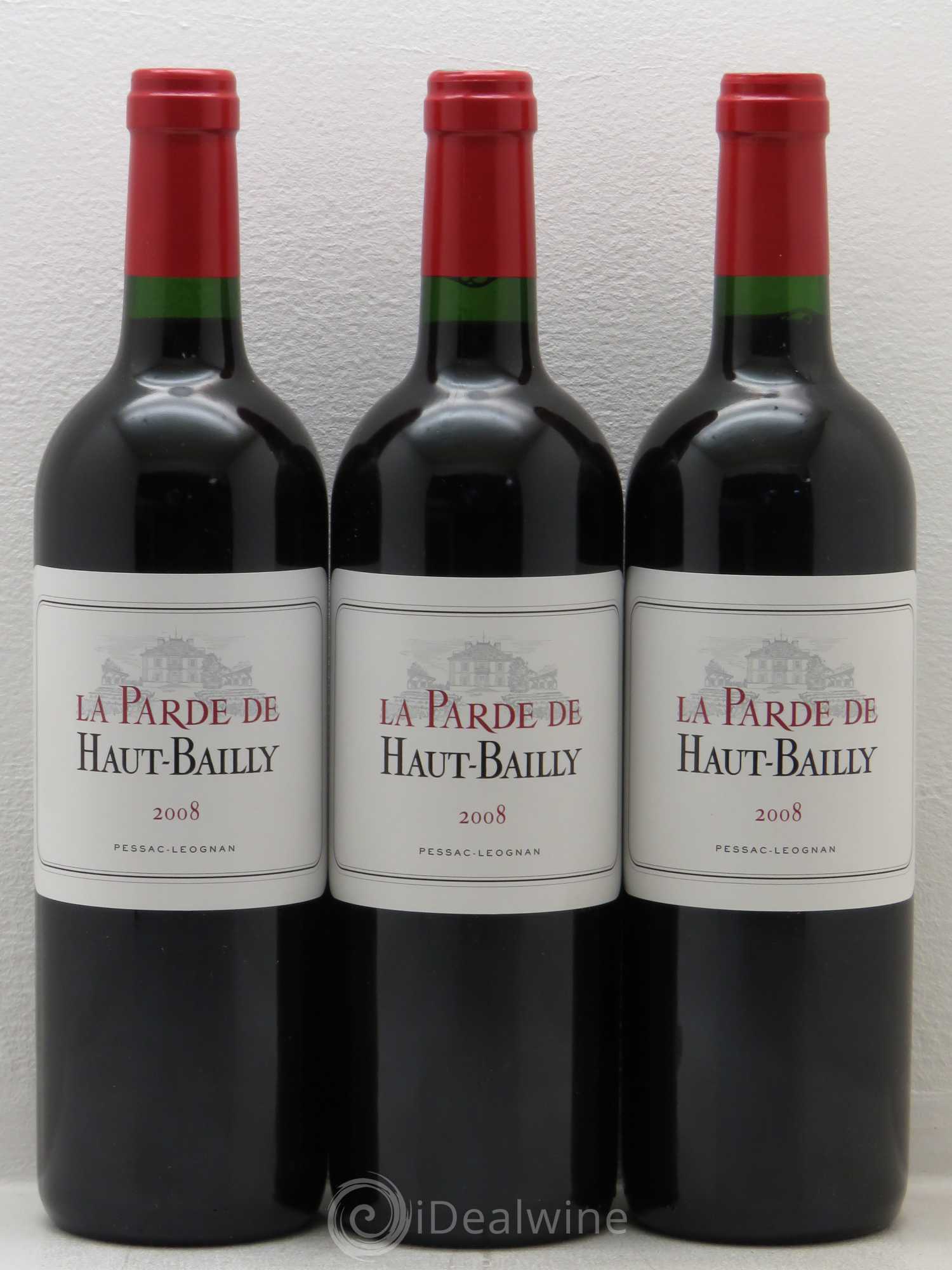 Haut Bailly II (Anciennement La Parde de Haut-Bailly) Second Vin 2008 - Lot de 3 bouteilles - 0
