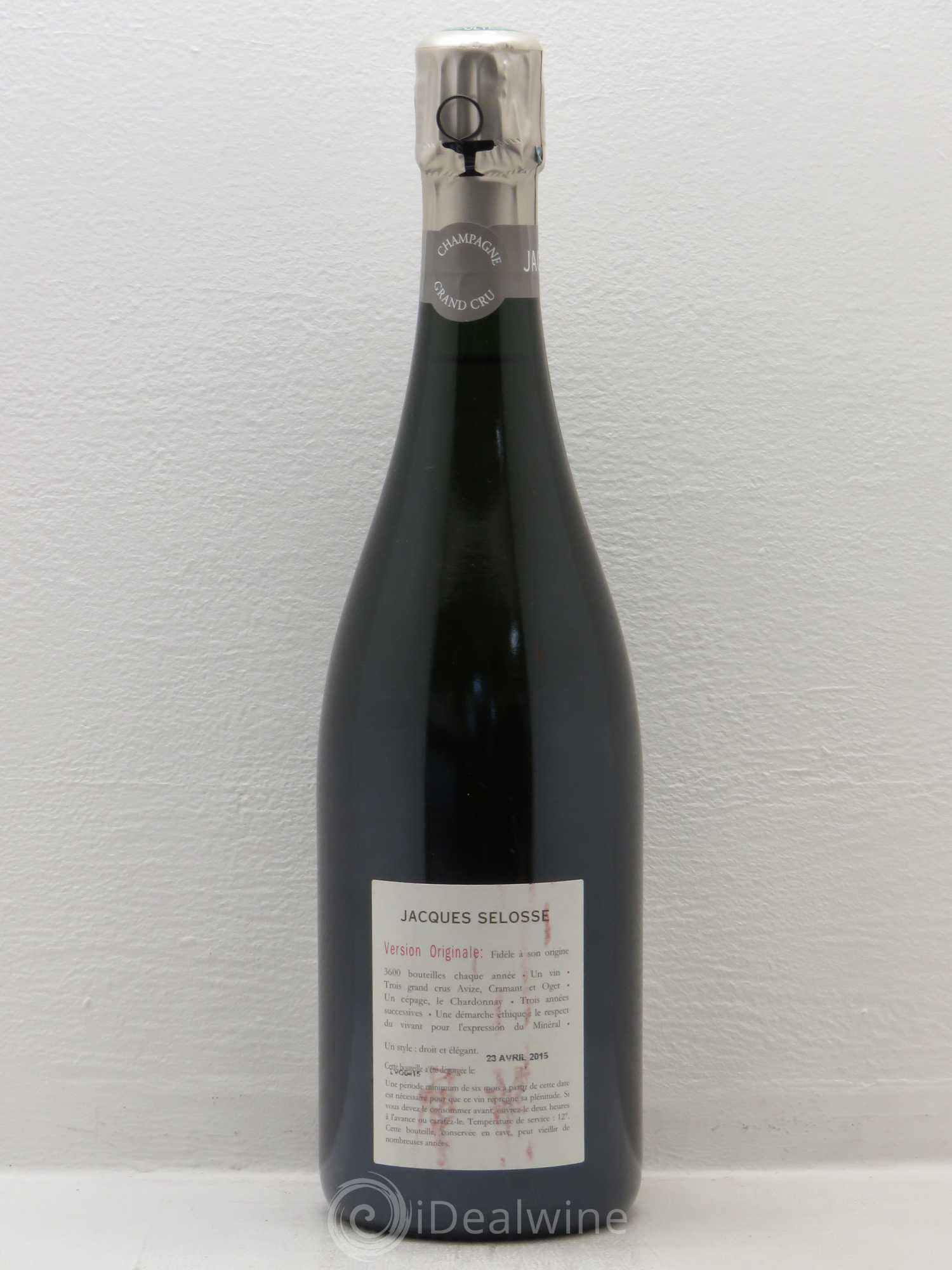 Version Originale Jacques Selosse Grand Cru Blanc de Blancs Extra Brut - Lot de 1 bouteille - 1