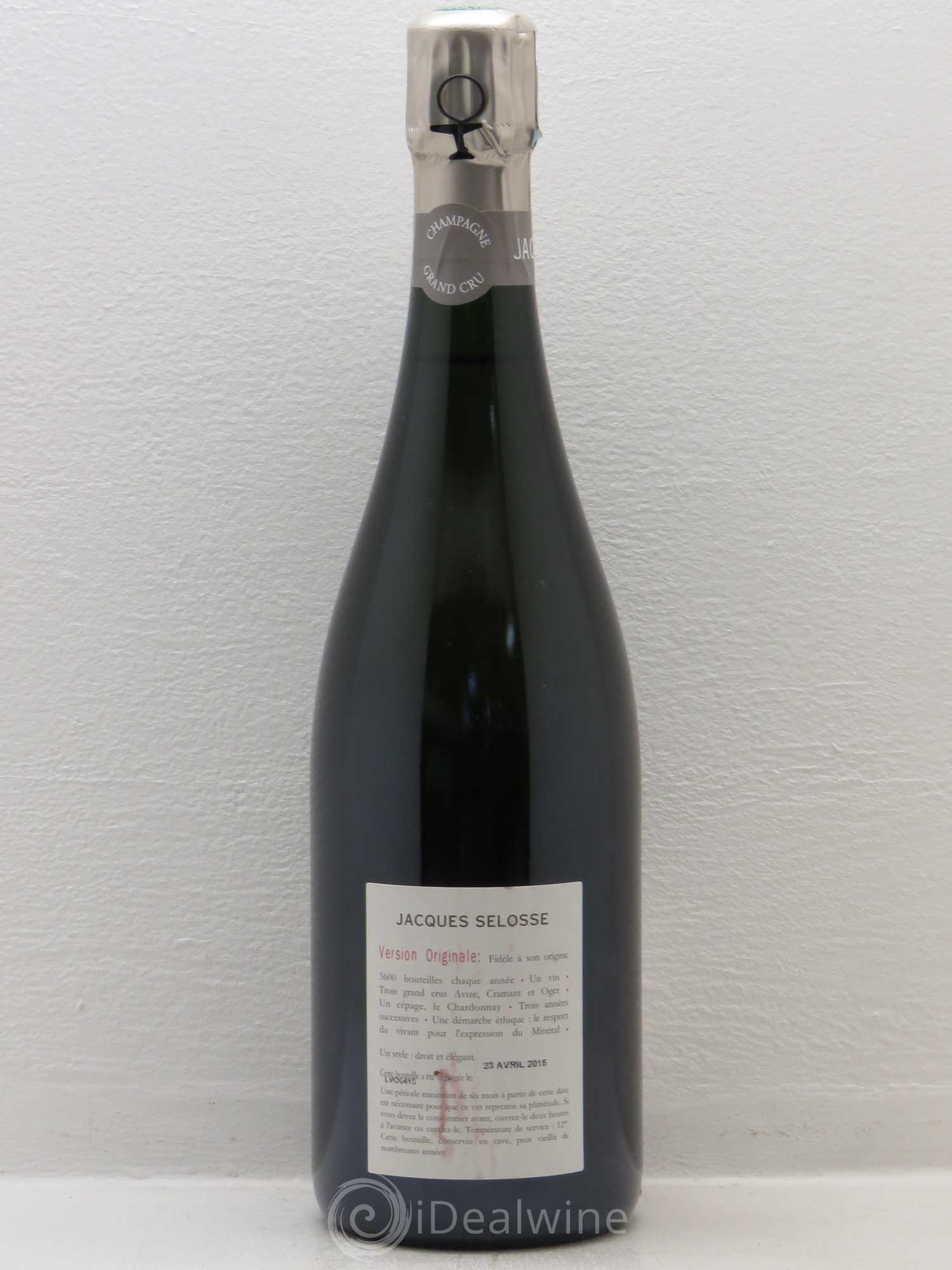 Version Originale Jacques Selosse Grand Cru Blanc de Blancs Extra Brut - Lot de 1 bouteille - 1