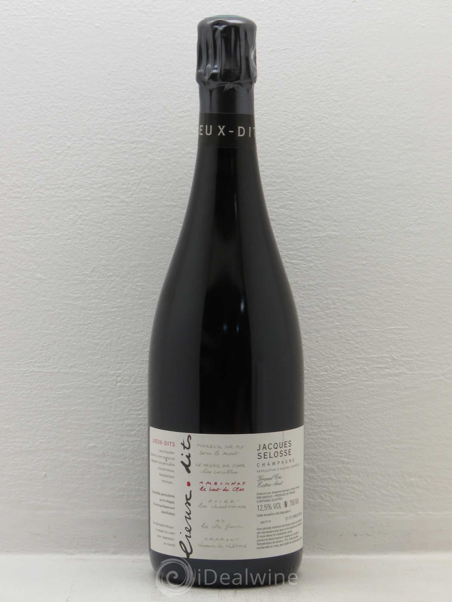 Ambonnay Le Bout du Clos Grand Cru Extra-Brut Jacques Selosse Ambonnay Le Bout du Clos Blanc de noirs Extra Brut - Posten von 1 Flasche - 0
