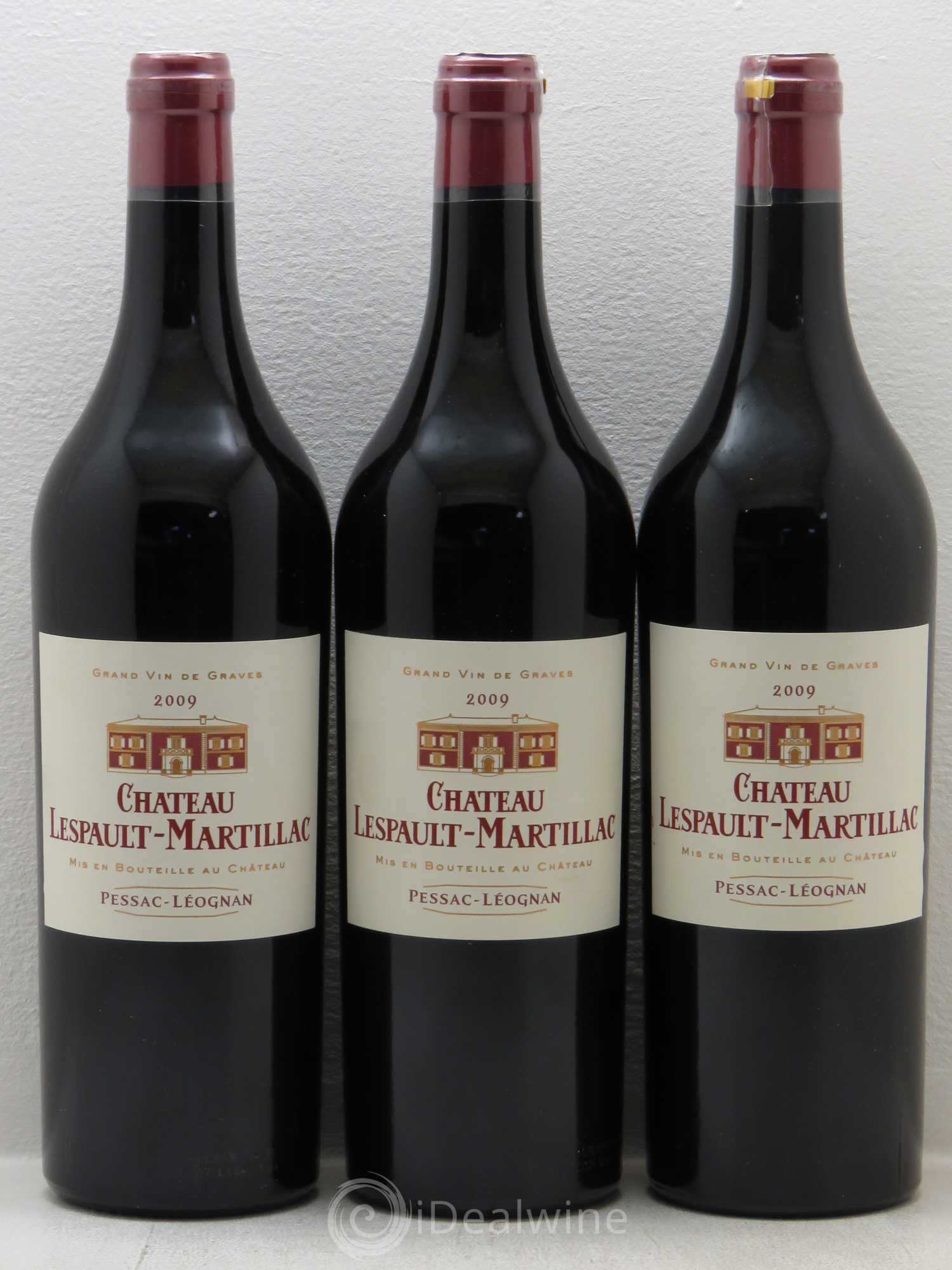 Pessac-Léognan Château Lespault Martillac 2009 - Posten von 3 Flaschen - 0