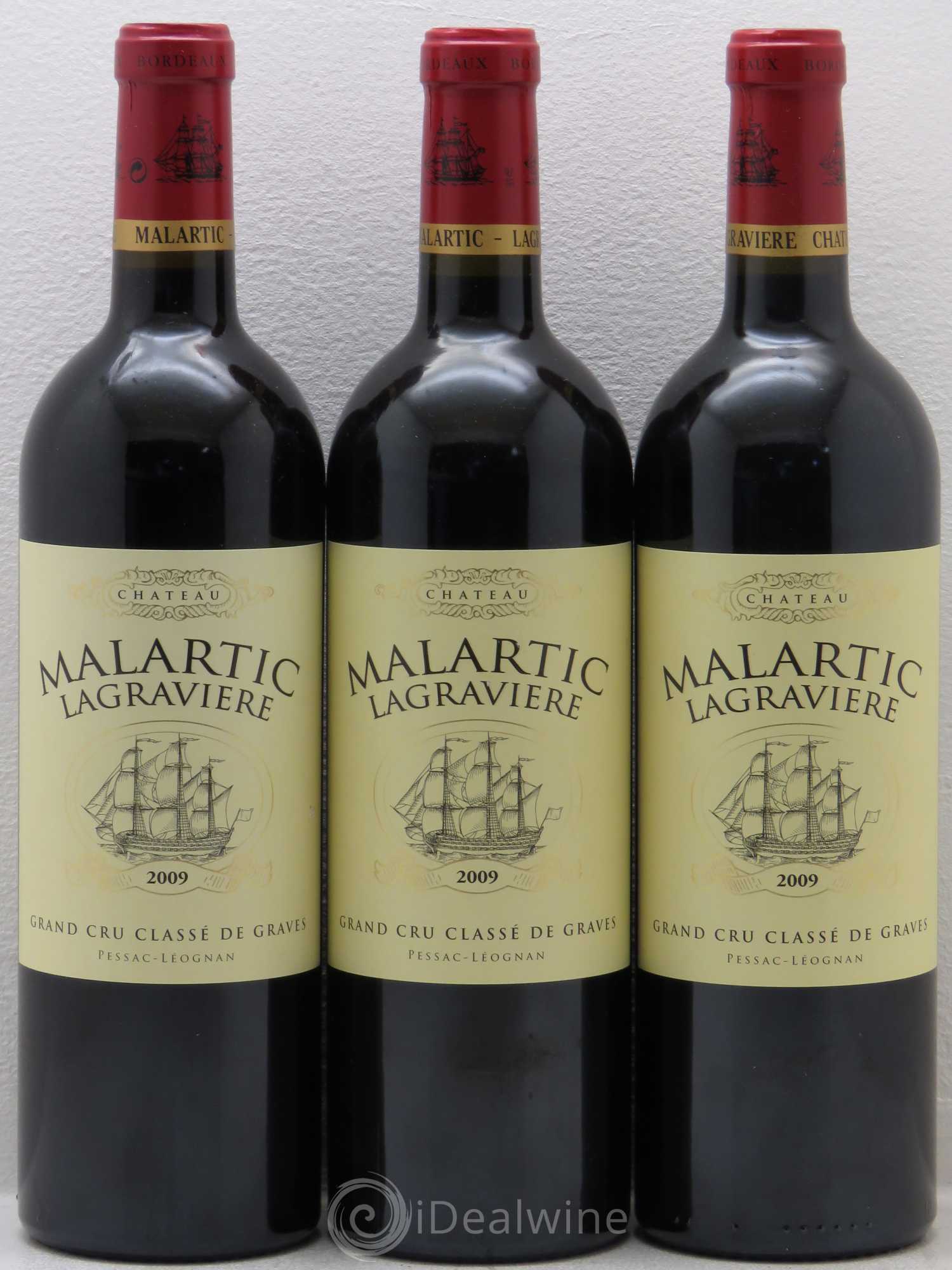 Château Malartic-Lagravière Cru Classé de Graves 2009 - Lot de 3 bouteilles - 0