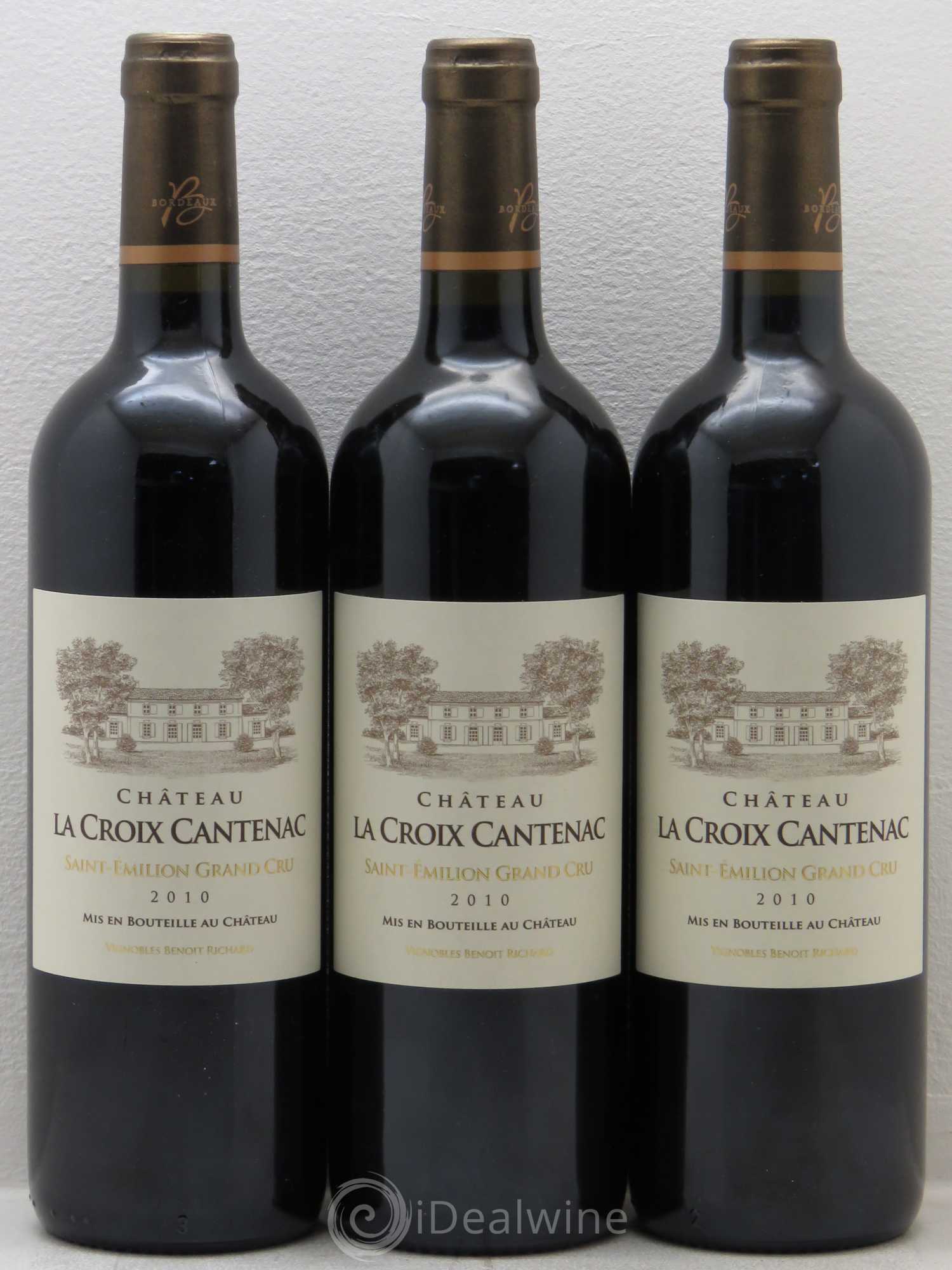 Bordeaux Saint Emilion Grand Cru Château La Croix-Cantenac 2010 - Posten von 3 Flaschen - 0