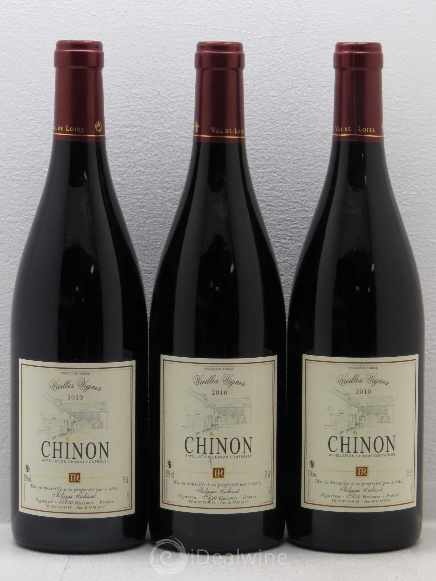 Chinon Vieilles Vignes Domaine Philippe Richard 2010 - Posten von 6 Flaschen - 2