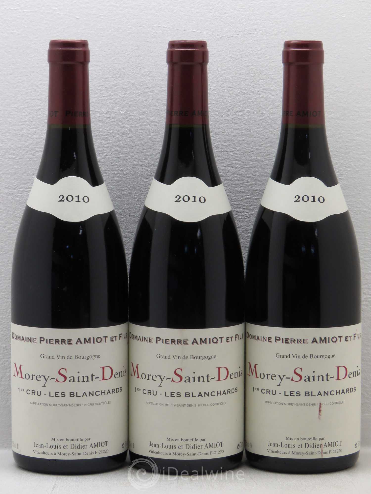 Morey-Saint-Denis 1er Cru Les Blanchards Domaine Pierre Amiot 2010 - Posten von 3 Flaschen - 0