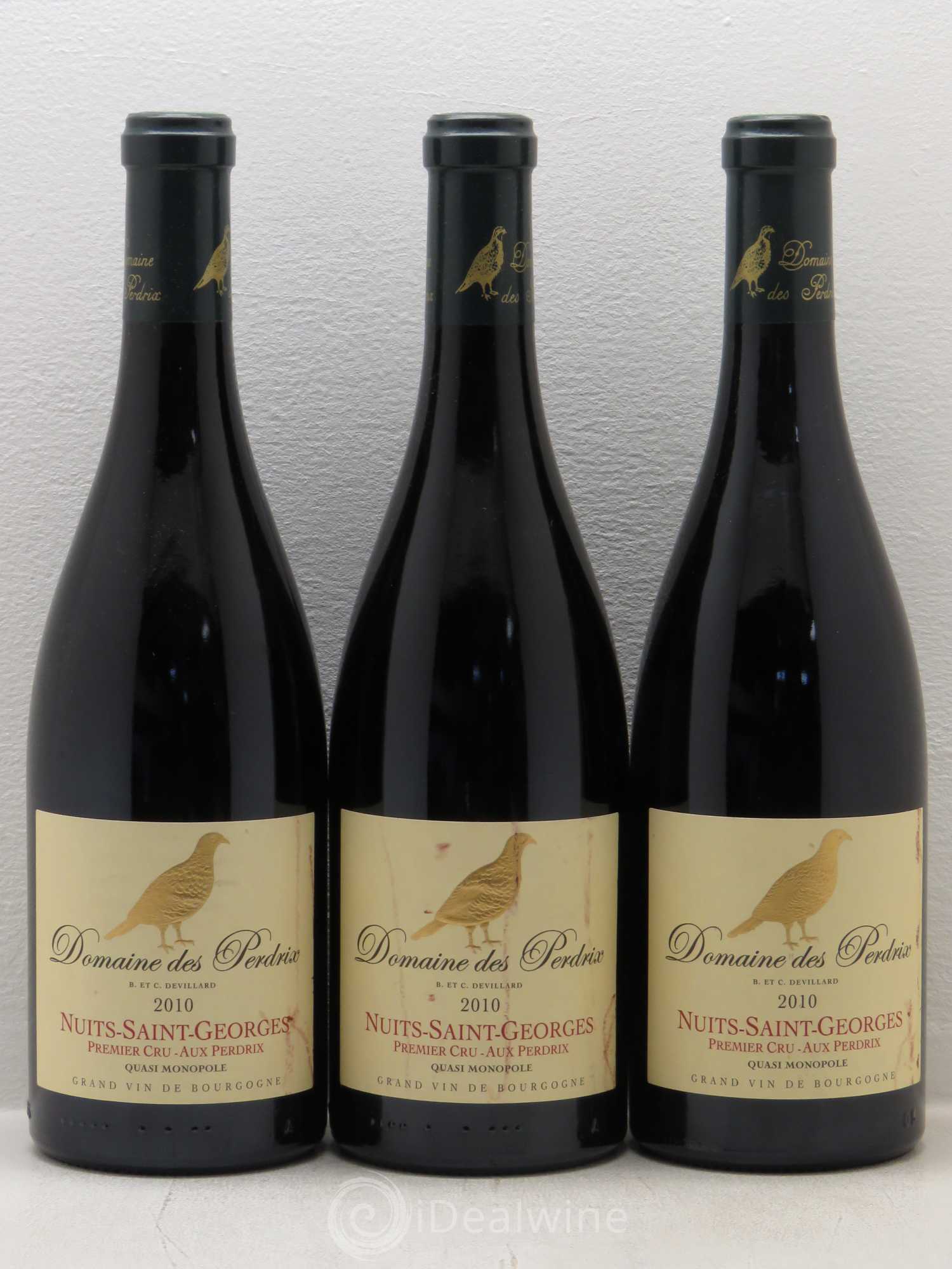 Nuits-Saint-Georges 1er Cru Aux Perdrix Domaine des Perdrix 2010 - Posten von 3 Flaschen - 0