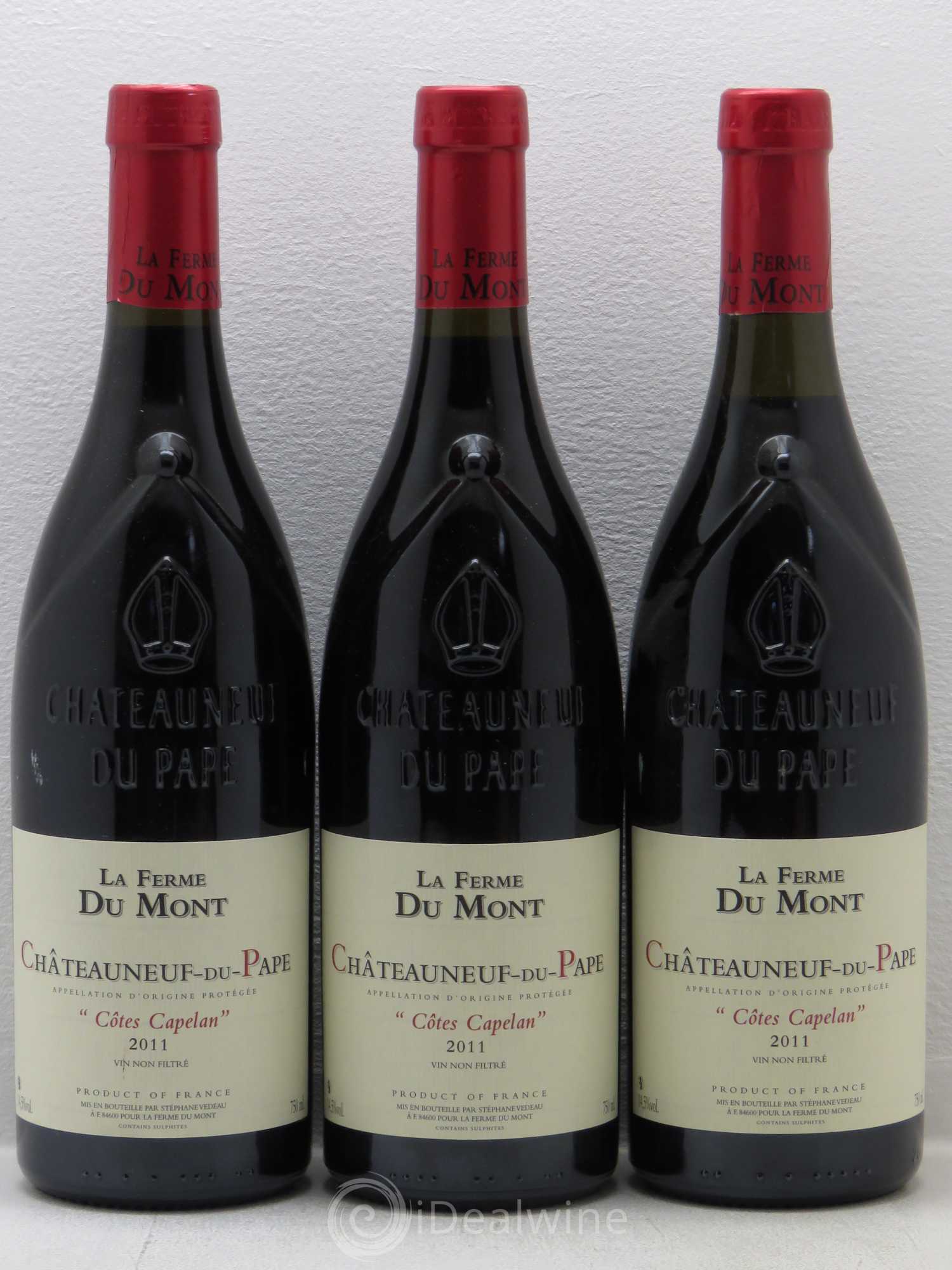 Châteauneuf-du-Pape Côtes Capelan Domaine La Ferme Mont 2011 - Posten von 3 Flaschen - 0