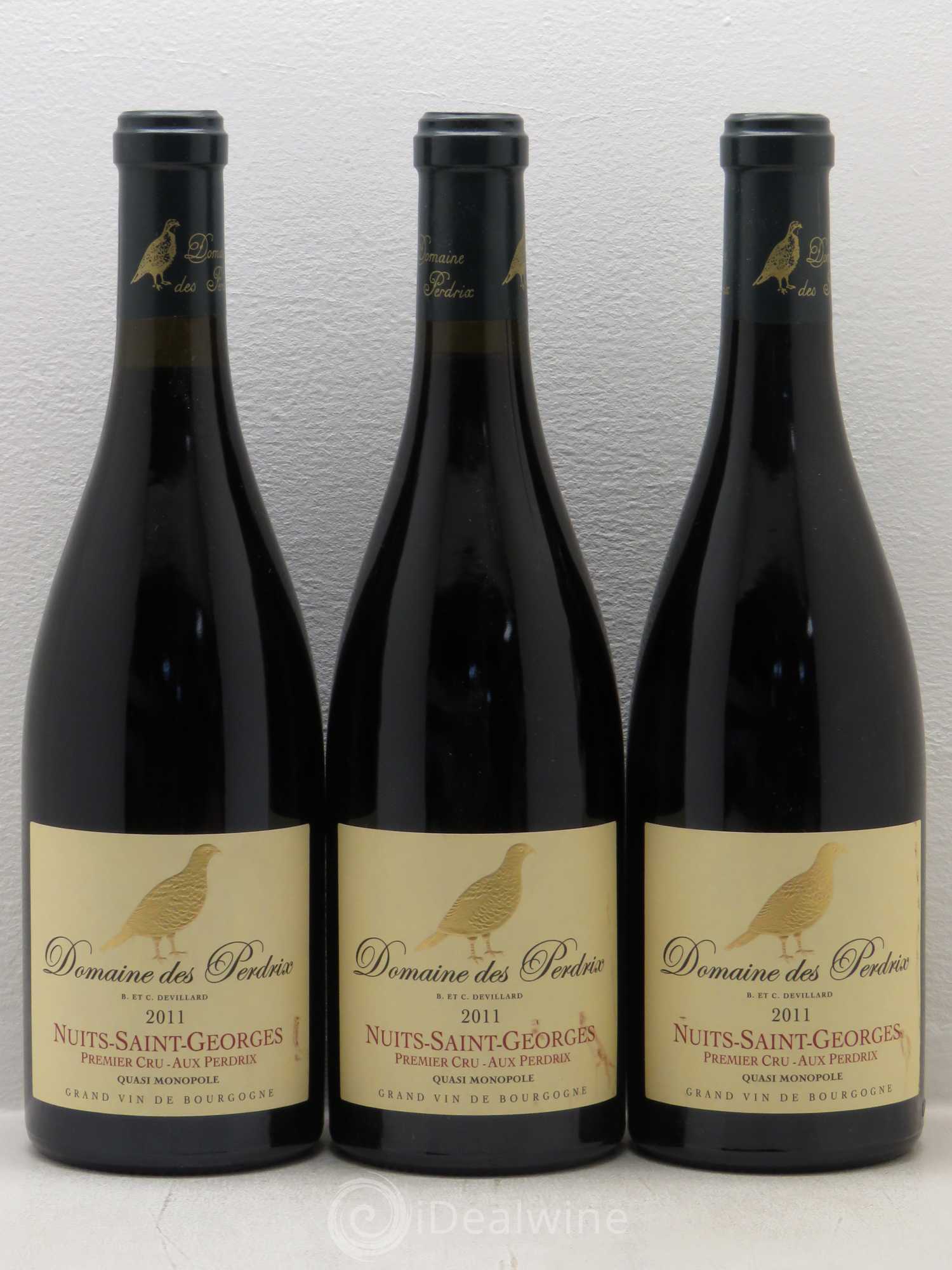 Nuits-Saint-Georges 1er Cru Aux Perdrix Domaine des Perdrix 2011 - Posten von 3 Flaschen - 0