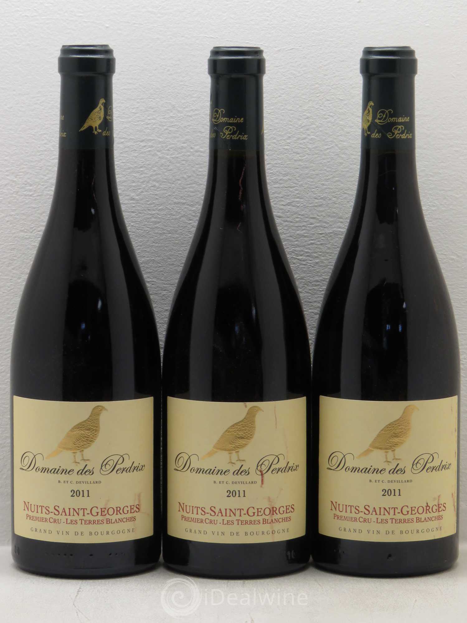 Nuits-Saint-Georges 1er Cru Terres Blanches Domaine des Perdrix 2011 - Posten von 3 Flaschen - 0