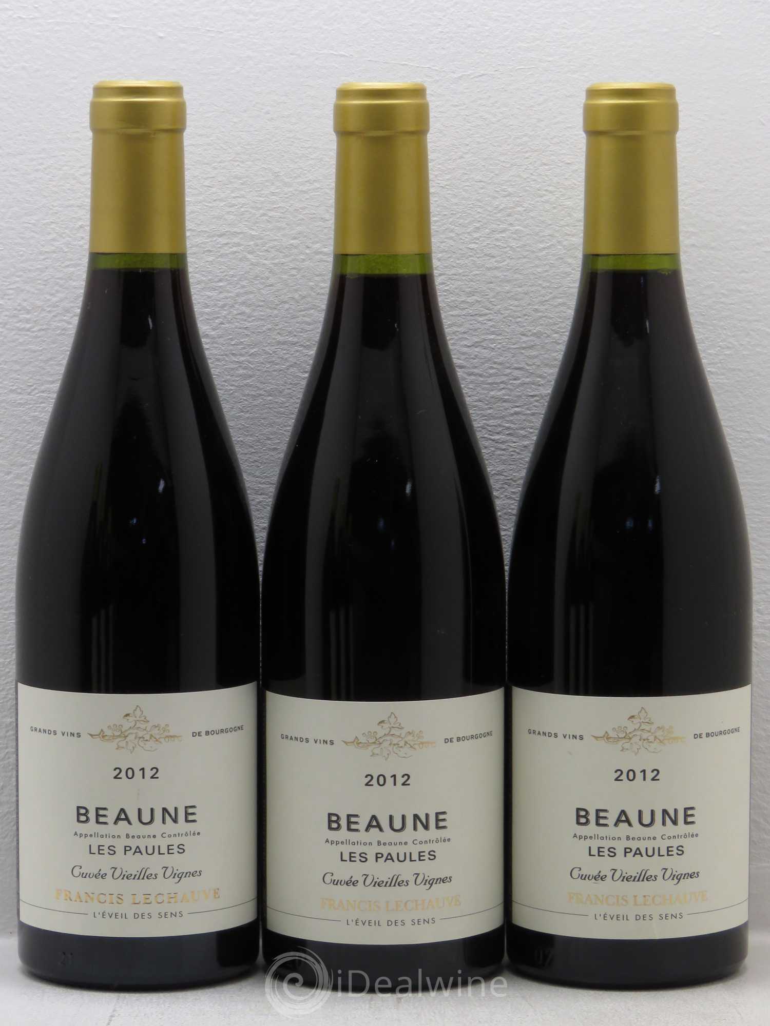 Beaune Les Paules Vieilles Vignes Domaine Francis Lechauve 2012 - Lot de 6 bouteilles - 1